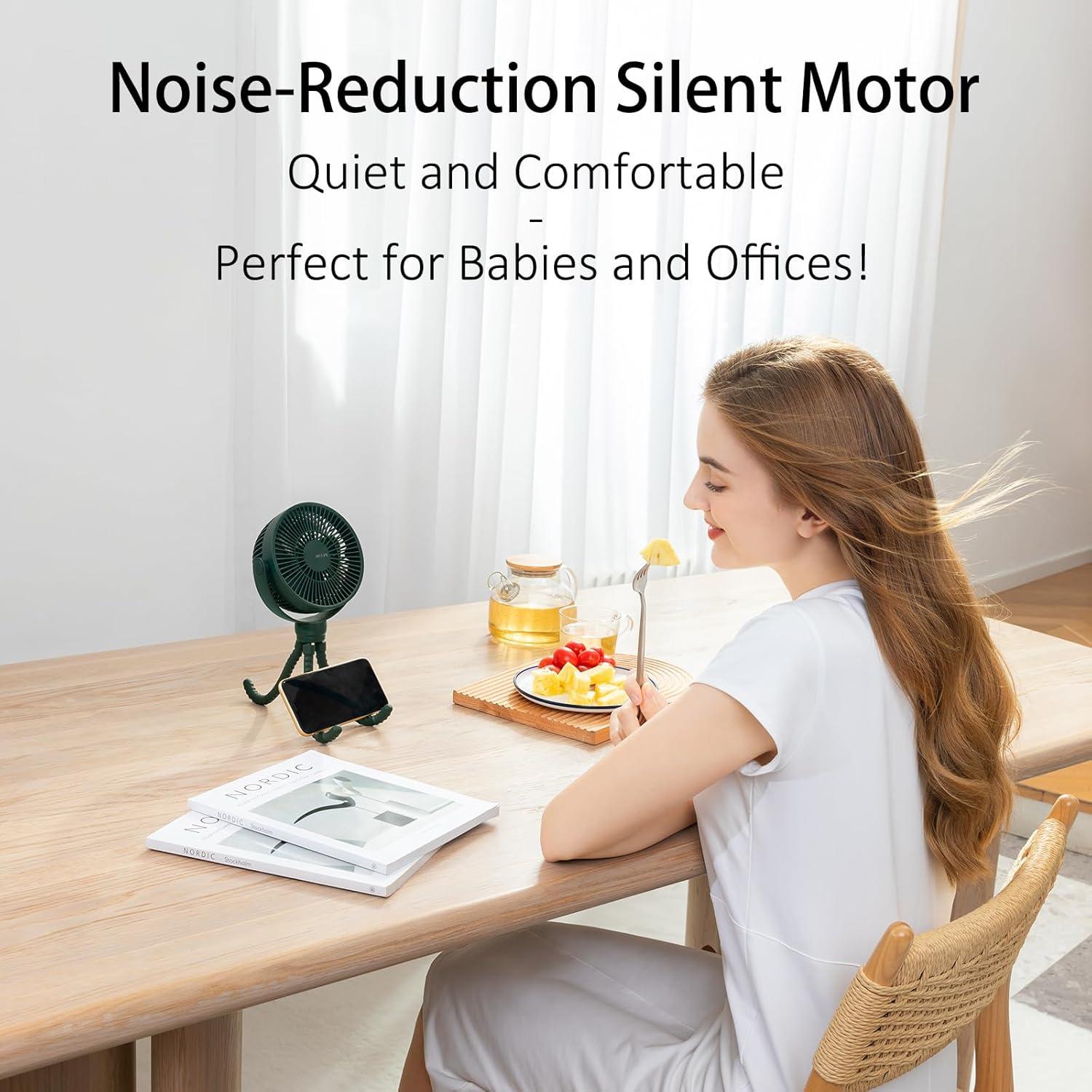 Ventilador Portátil JISULIFE Life1 Plus, 4 Velocidades, 720°