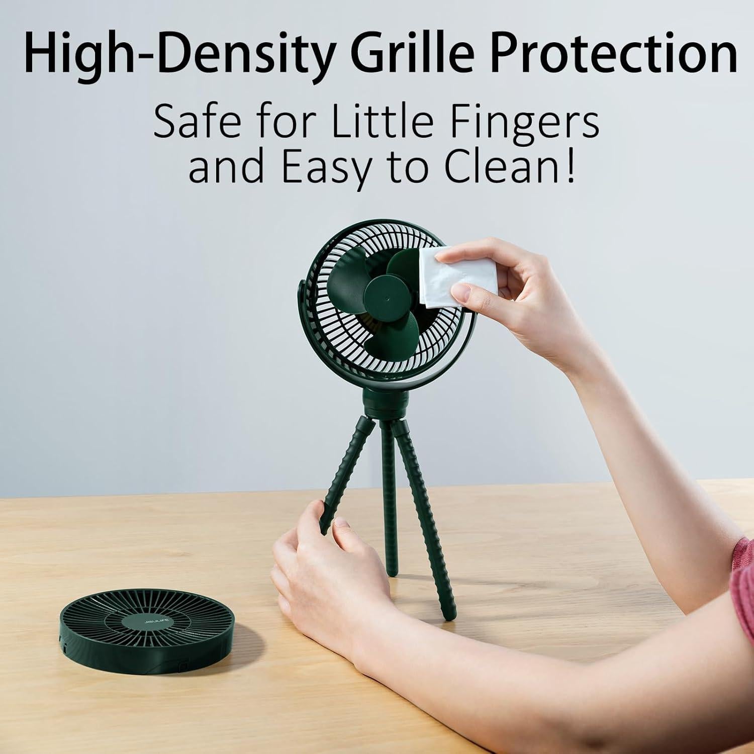 Ventilador Portátil JISULIFE Life1 Plus, 4 Velocidades, 720°