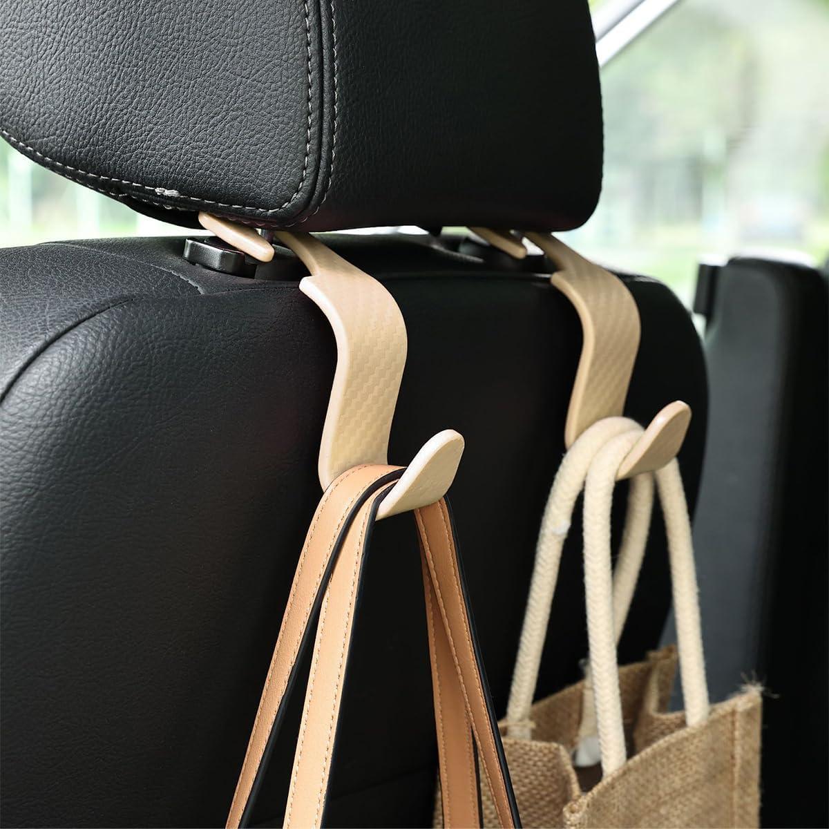 Ganchos para Reposacabezas de Automóvil Osilly - 4 Piezas Beige