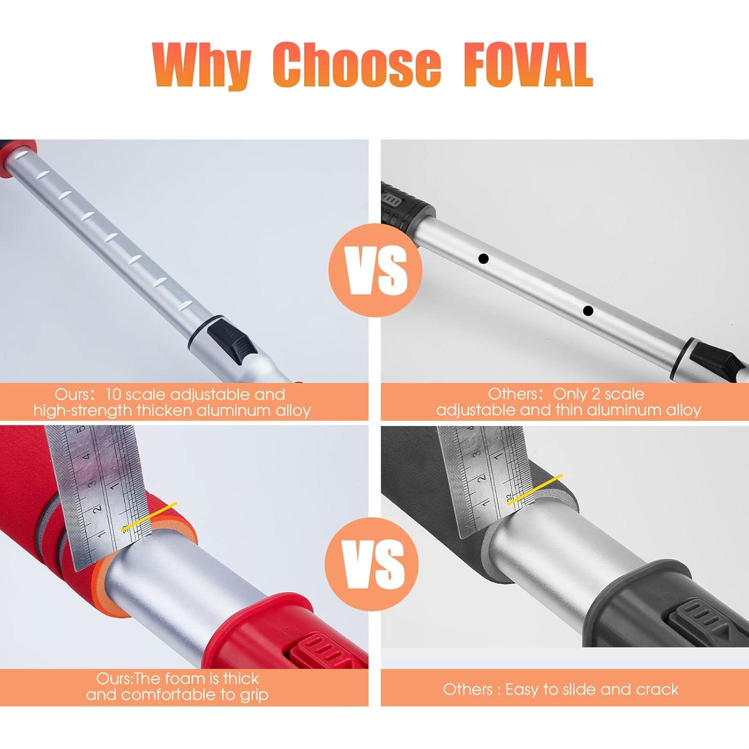 Cepillo para Nieve FOVAL 120 cm con Raspador de Hielo