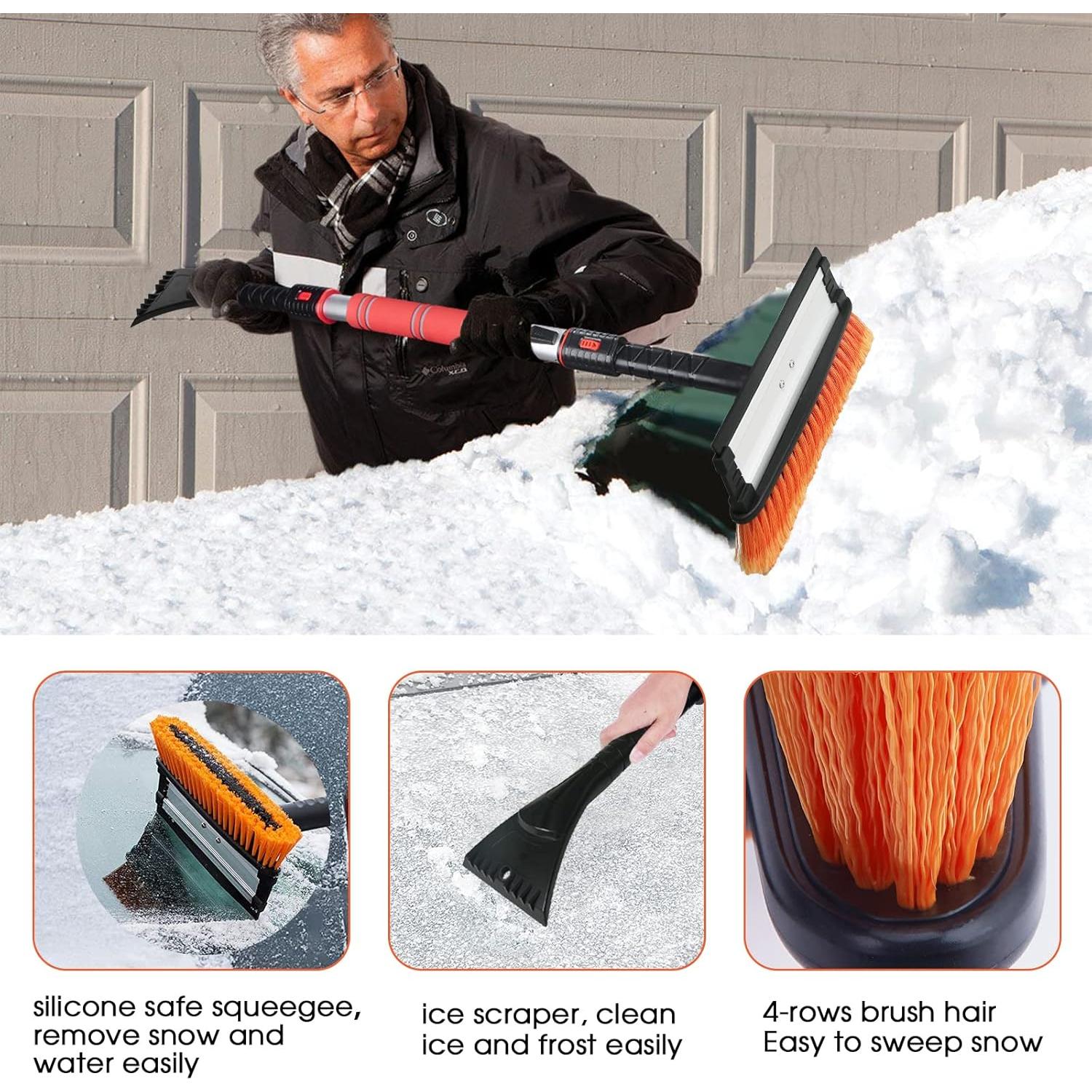 Cepillo para Nieve FOVAL 120 cm con Raspador de Hielo