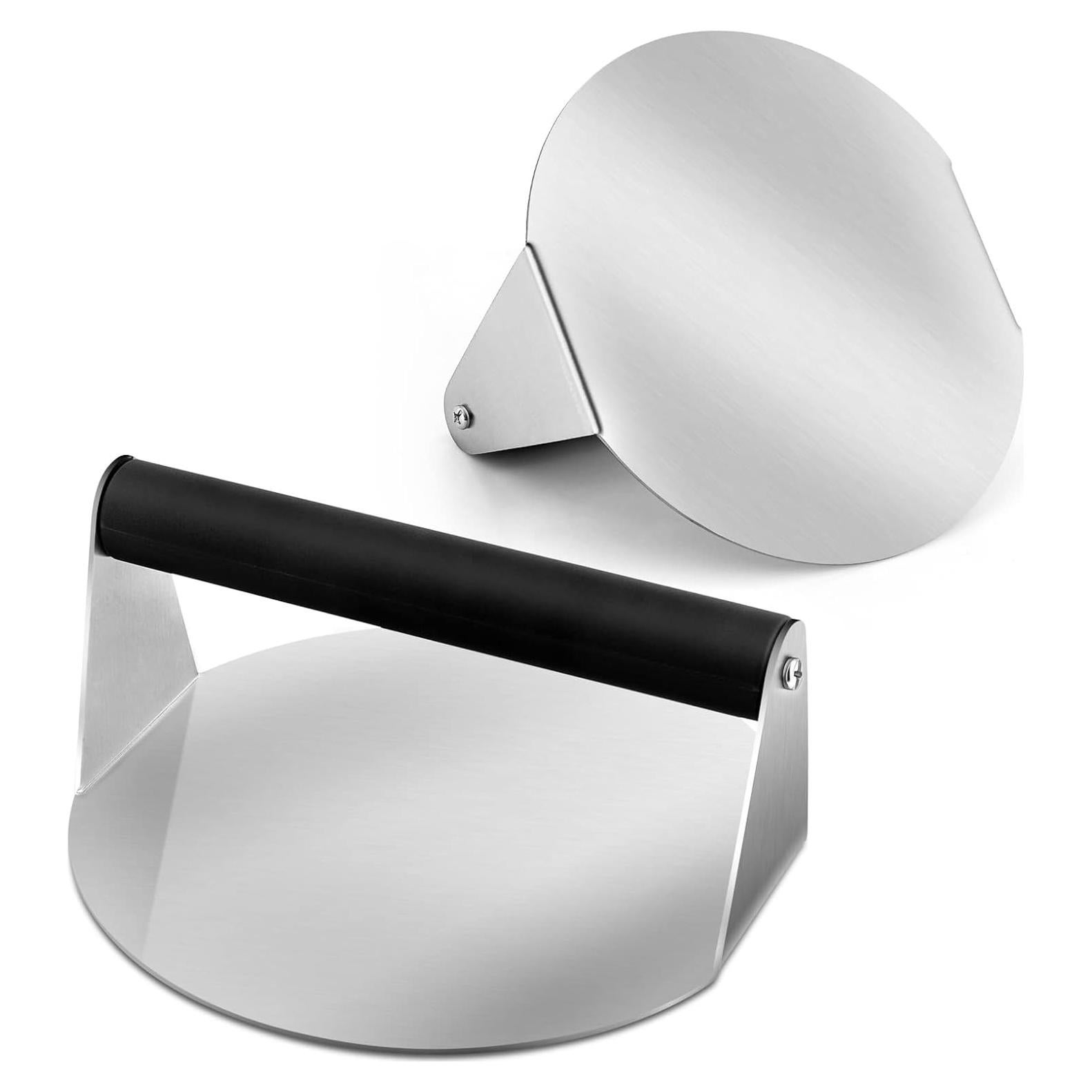 Prensa para Hamburguesas HaSteeL Acero Inoxidable 2 Pcs 17.78 cm