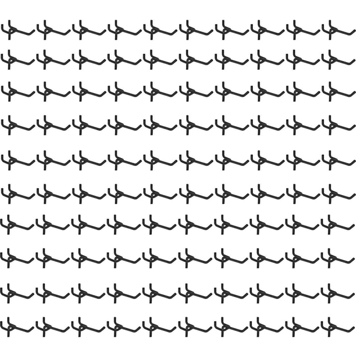 Ganchos para Tablero de Clavos FactorDuty 5.08 cm 100 Pzas Negro