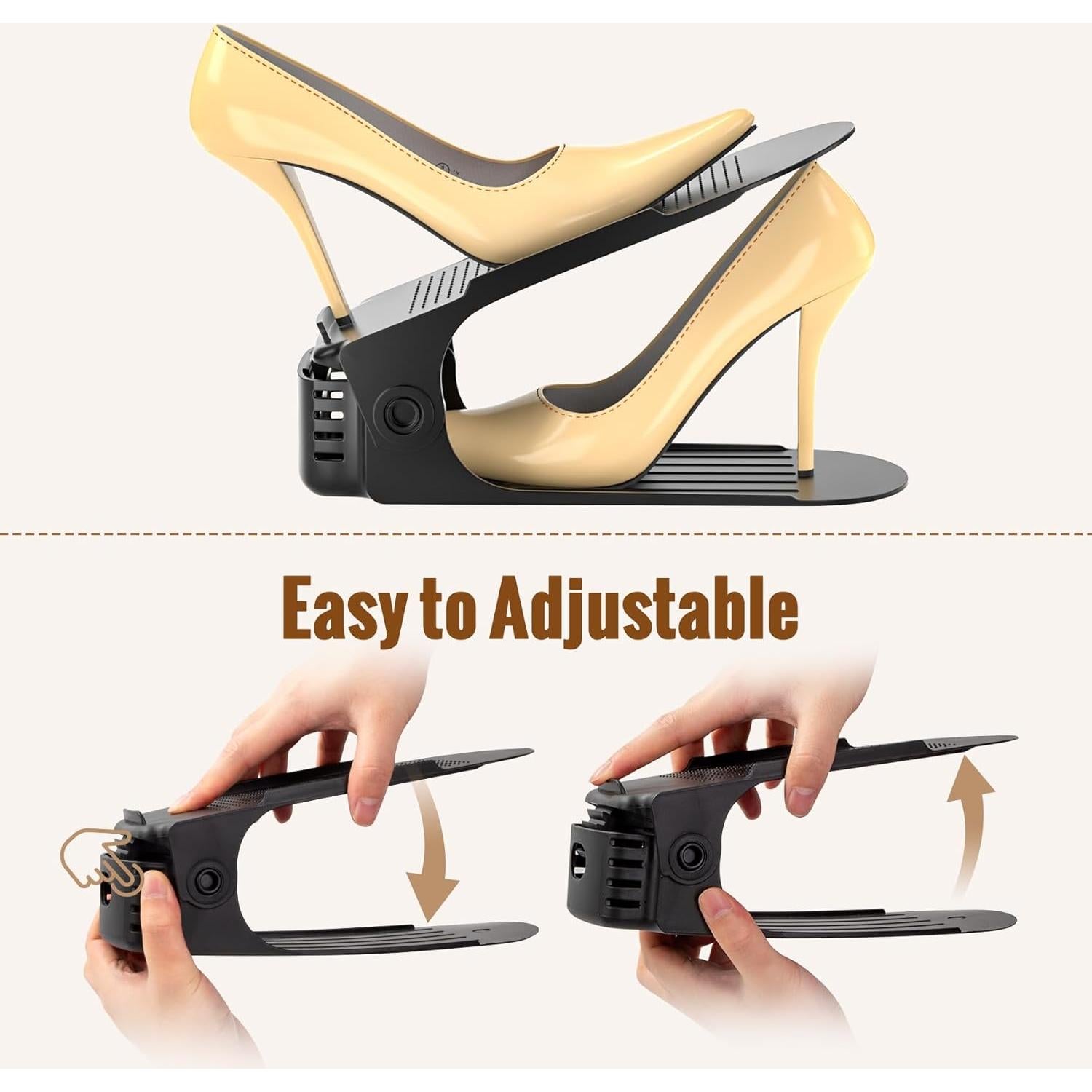 Organizador de Zapatos Neprock 12 Ranuras Negro Ahorra Espacio