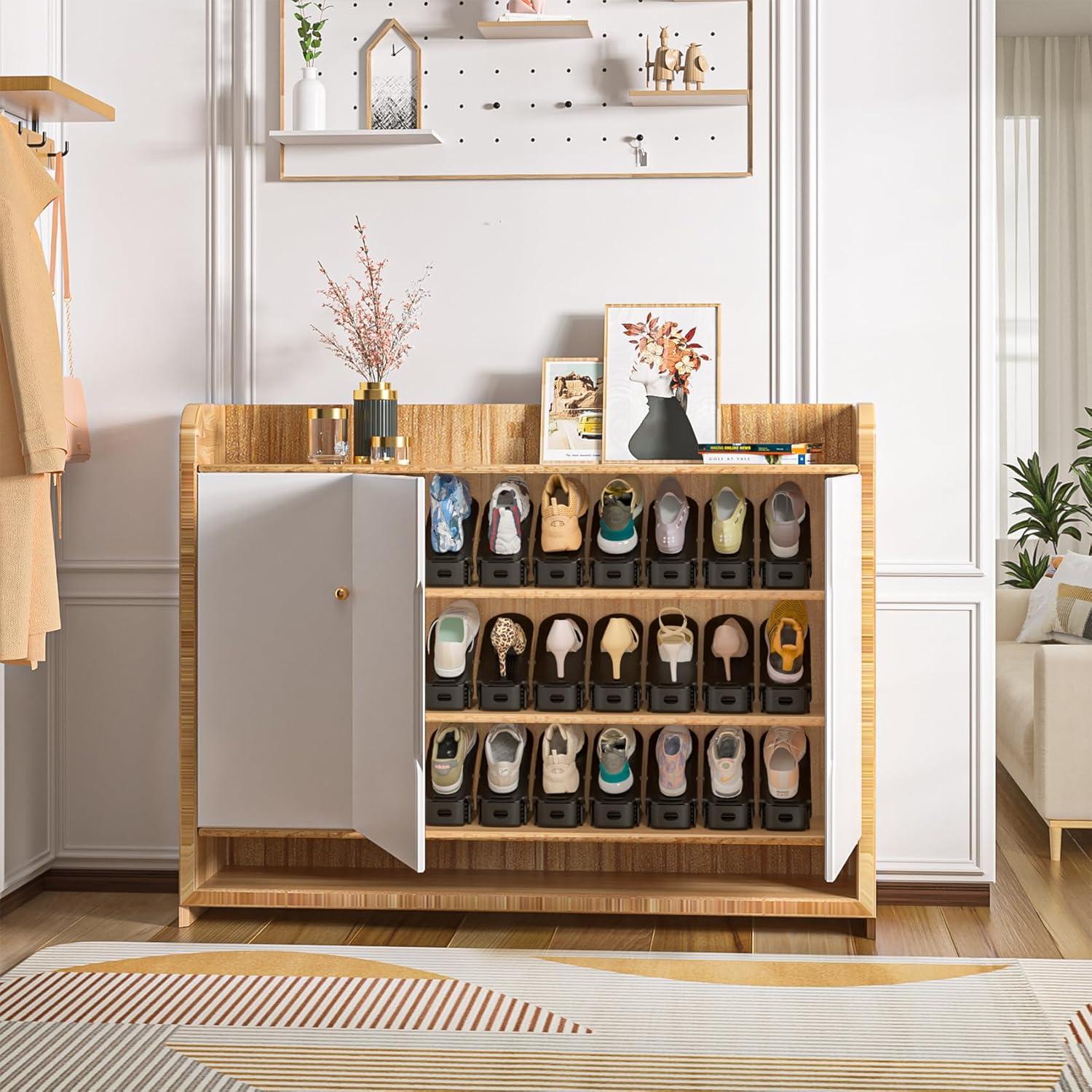 Organizador de Zapatos Neprock 12 Ranuras Negro Ahorra Espacio