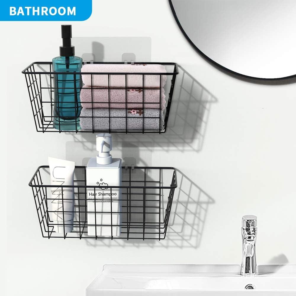 Cestas de Almacenamiento Colgantes MaraFansie 2 Paquete Negro