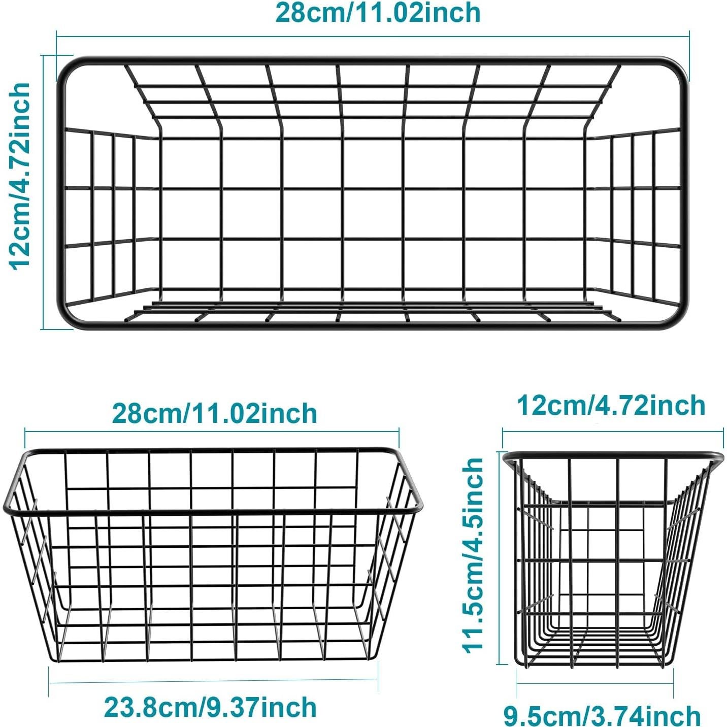 Cestas de Almacenamiento Colgantes MaraFansie 2 Paquete Negro