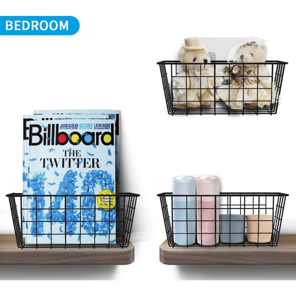 Cestas de Almacenamiento Colgantes MaraFansie 2 Paquete Negro