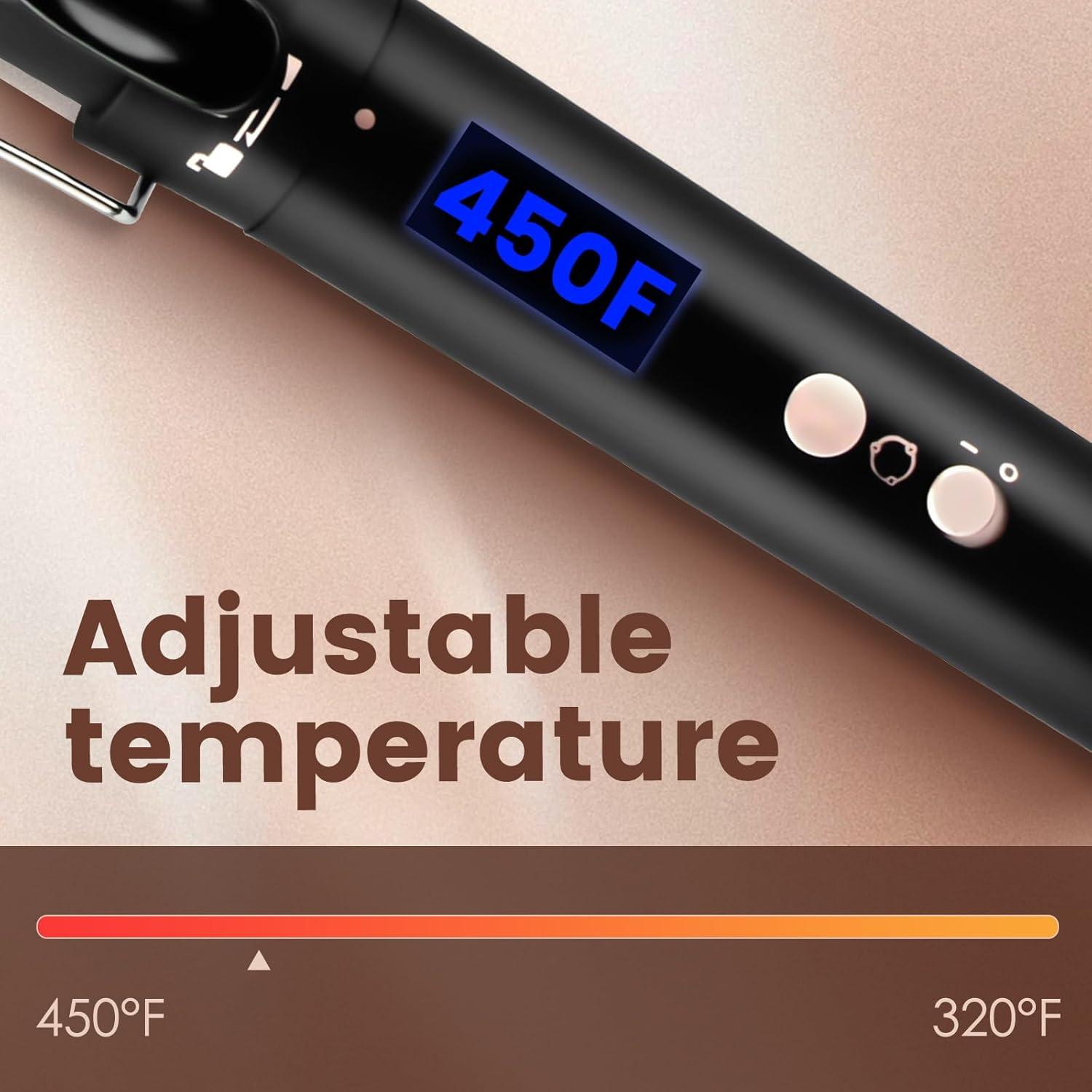 Conjunto Rizador 5 en 1 Bo'laiya con Pantalla de Temperatura