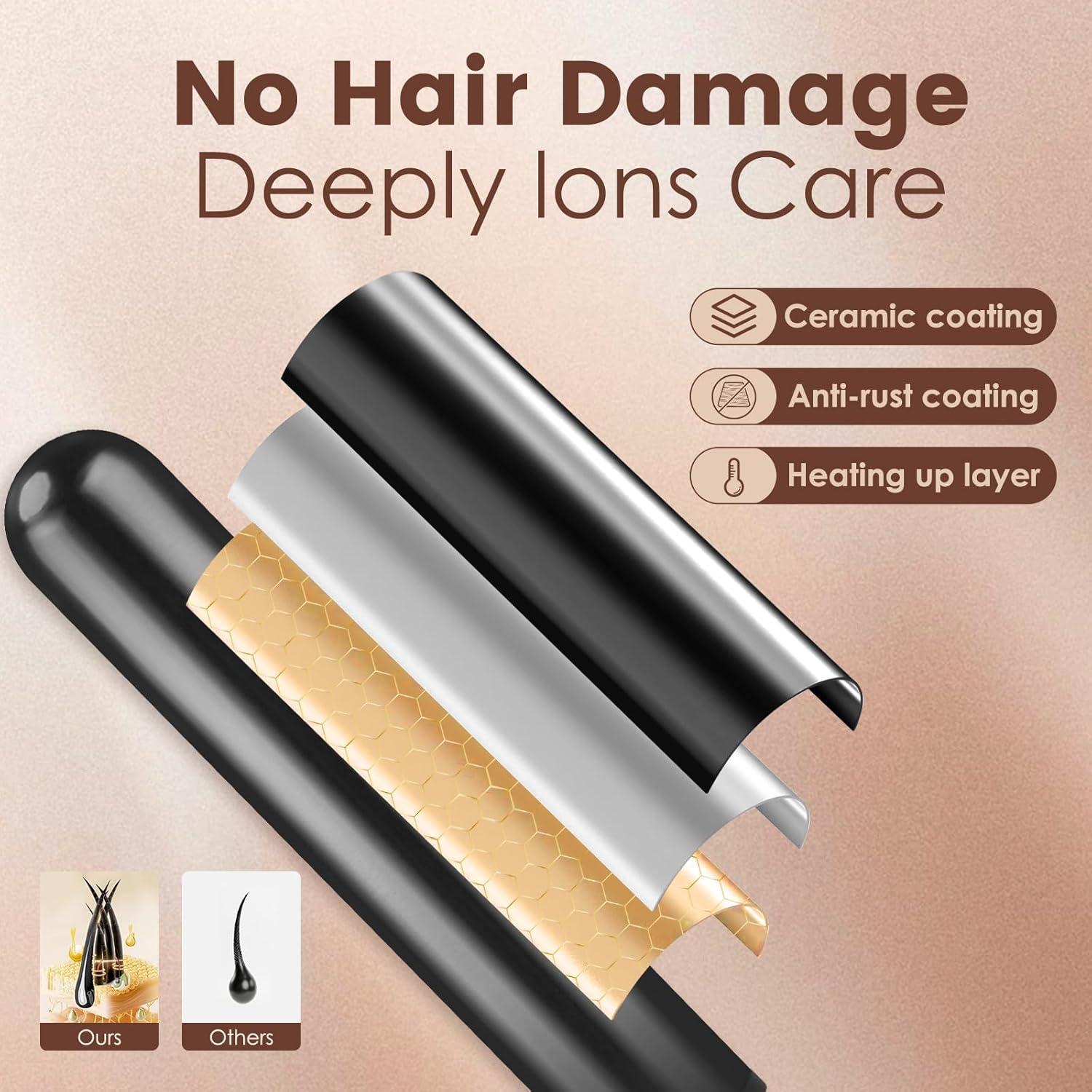 Conjunto Rizador 5 en 1 Bo'laiya con Pantalla de Temperatura