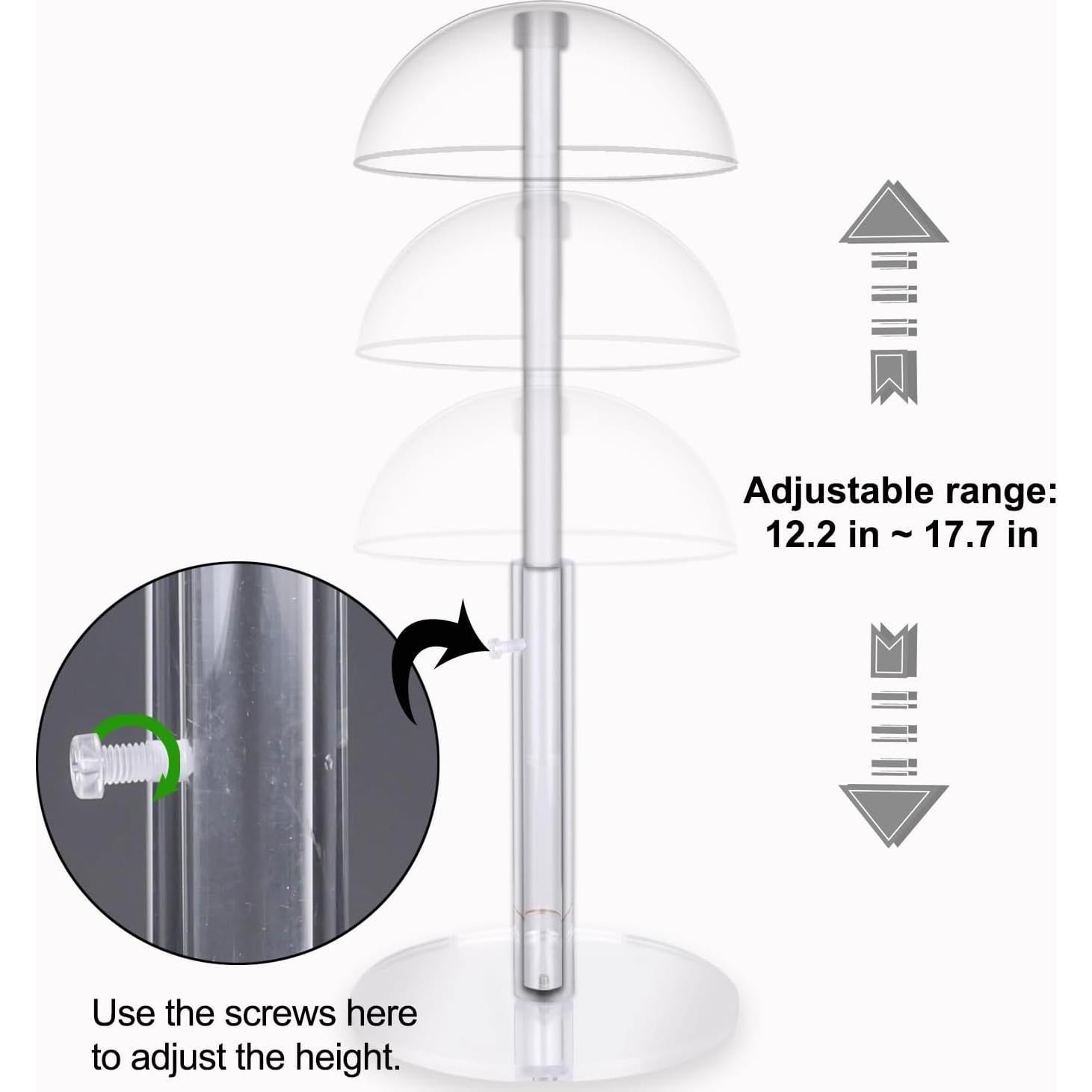 Soporte de Exhibición para Sombreros y Pelucas Poipoilu 20-40 cm