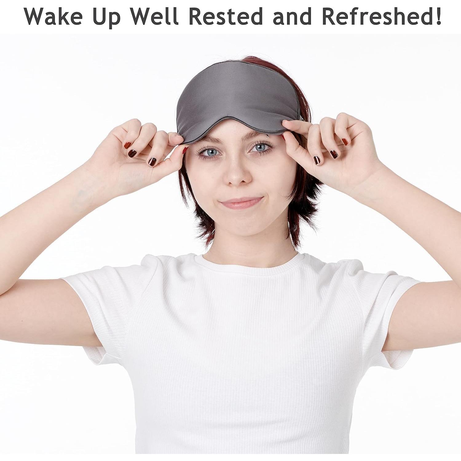 Máscara de Ojos JoMo de Viscosa de Bambú Gris Oscuro 1 Unidad