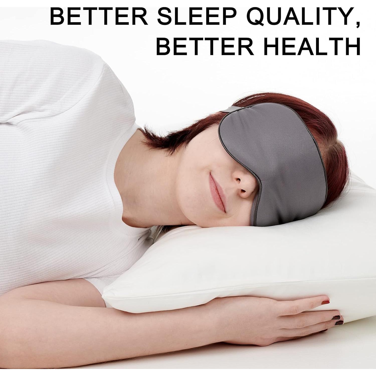 Máscara de Ojos JoMo de Viscosa de Bambú Gris Oscuro 1 Unidad