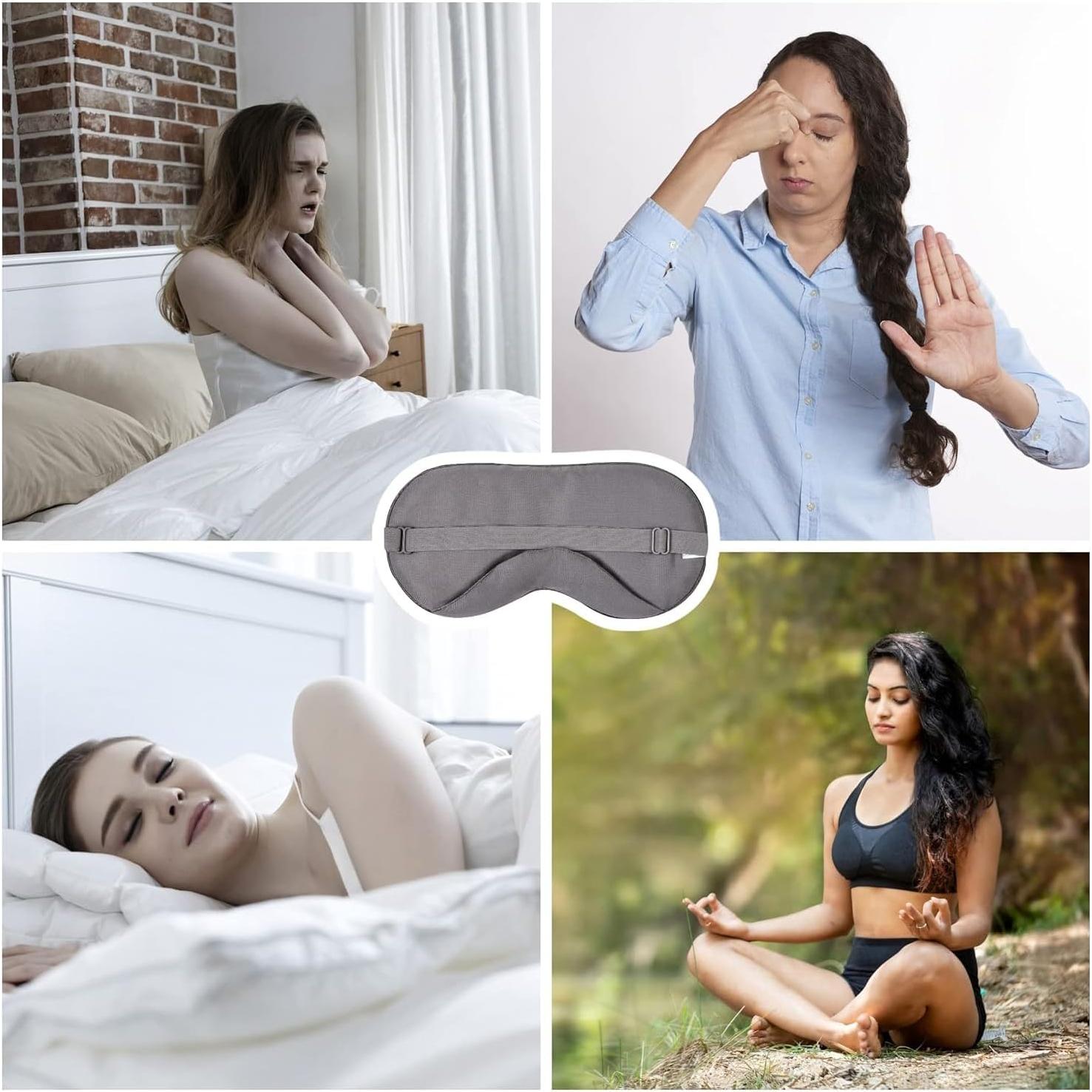 Máscara de Ojos JoMo de Viscosa de Bambú Gris Oscuro 1 Unidad