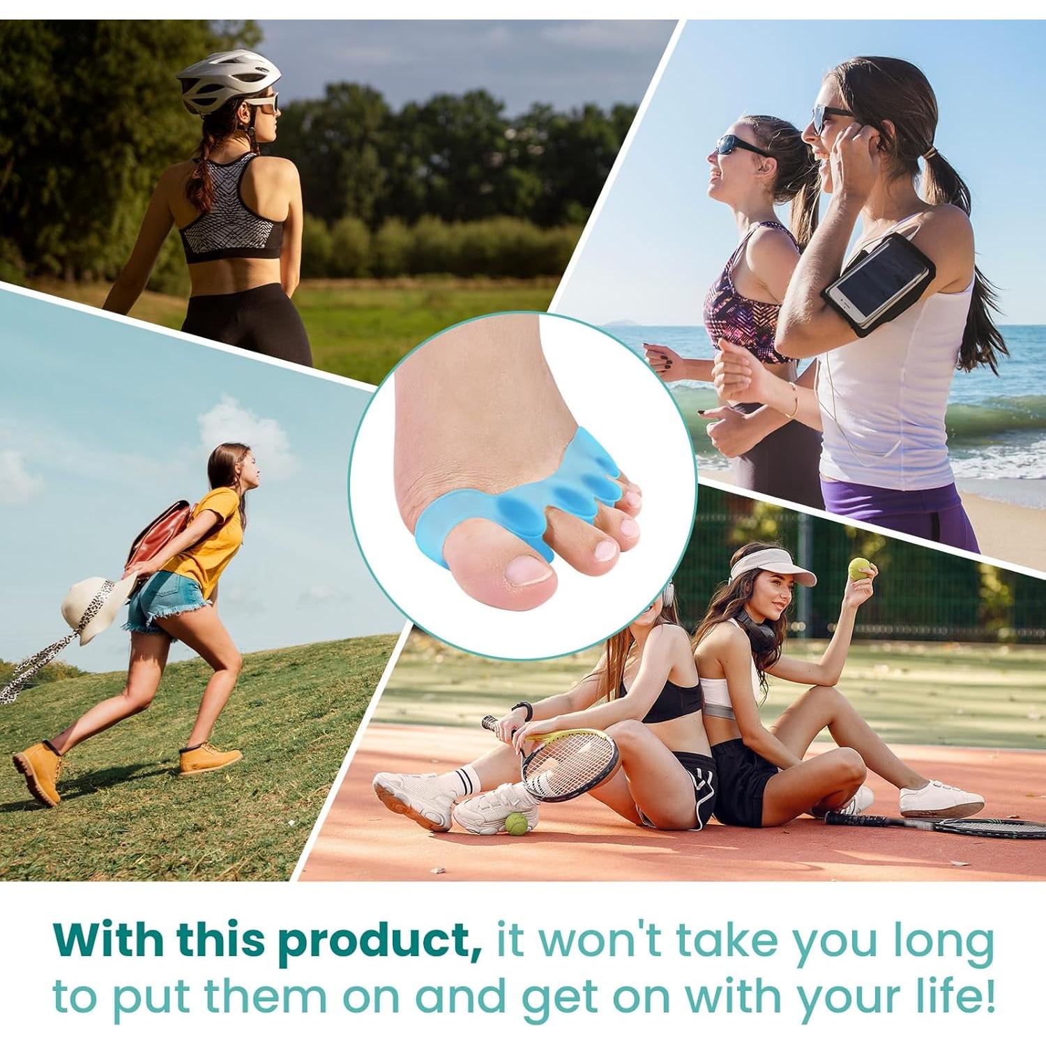 Separadores de Dedos Welnove - Corrector de Juanetes, 5 Pares