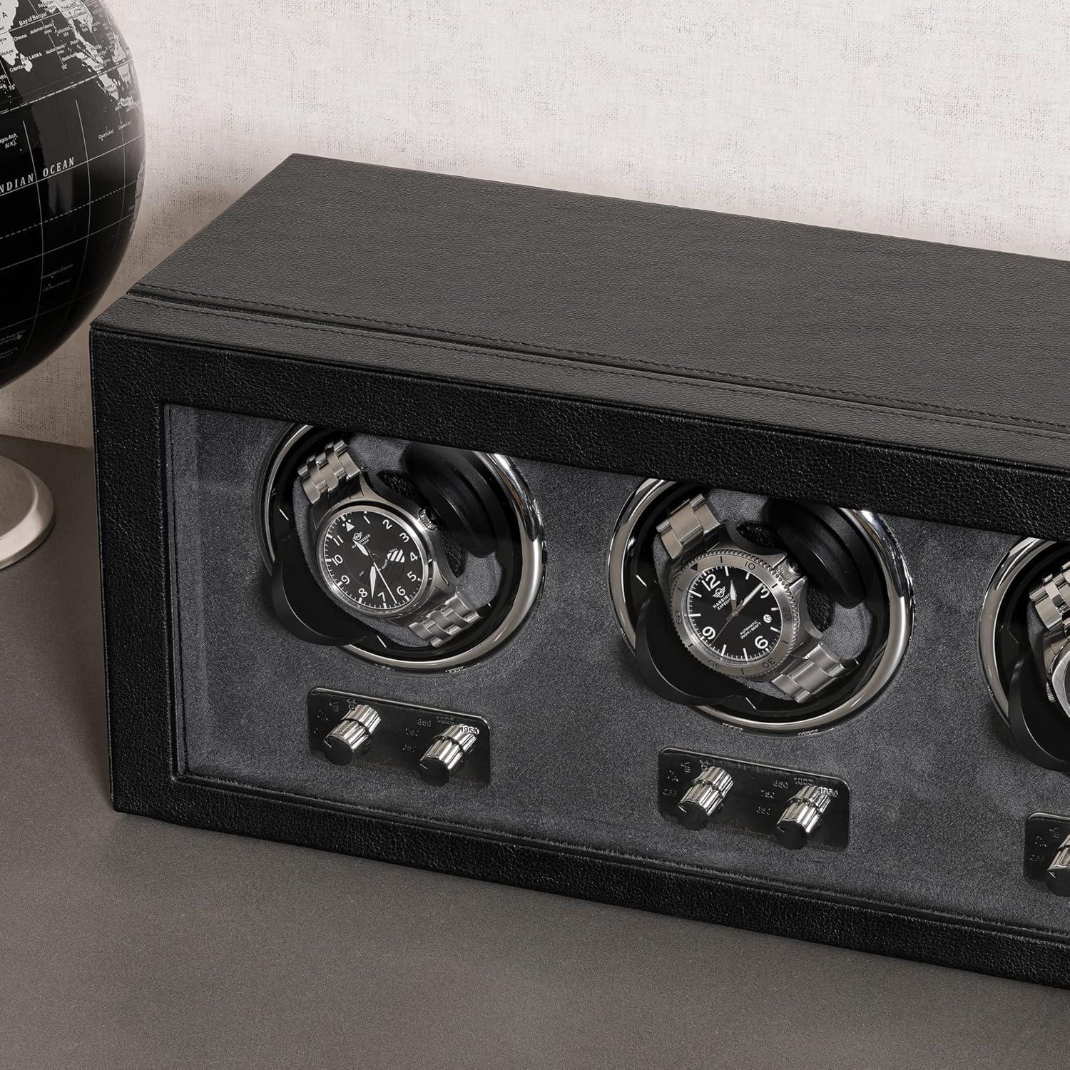 Enrollador de Relojes Automáticos ROTHWELL Triple Negro/Grey