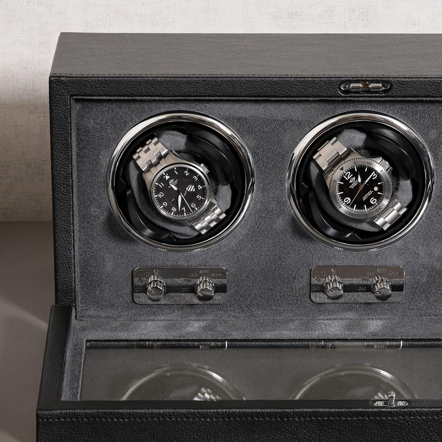 Enrollador de Relojes Automáticos ROTHWELL Triple Negro/Grey