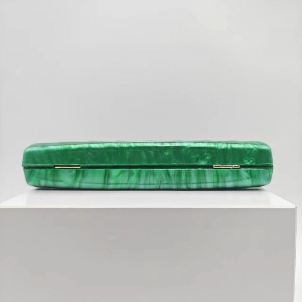 Bolso Clutch de Acrílico CUXVA en Forma de Concha Blanco Roto