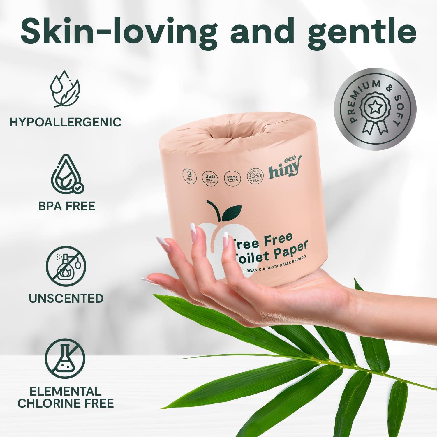 Papel Higiénico Ecológico ecoHiny de Bambú 6 Rollos 3 Capas