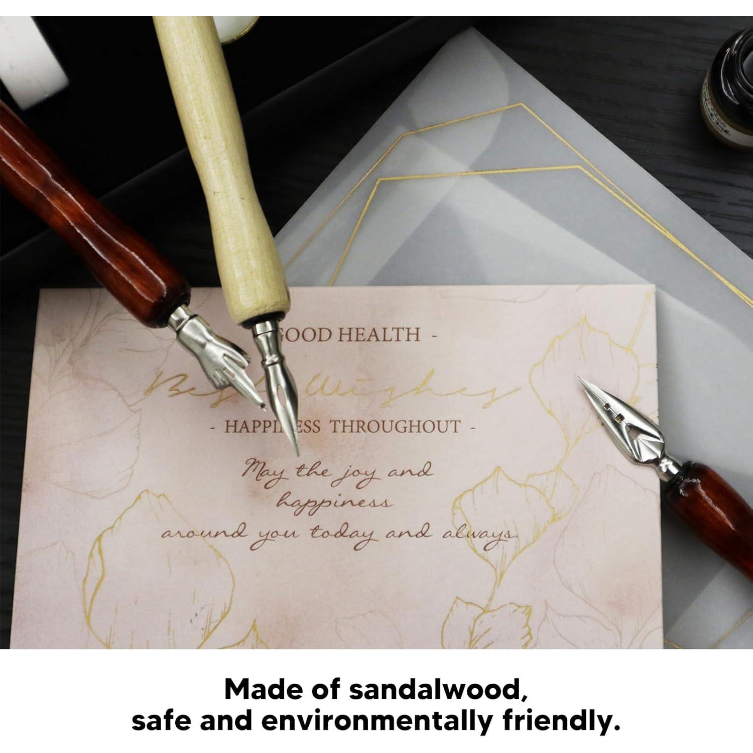 Juego de Soportes para Plumas Pissente - 10 Piezas Madera