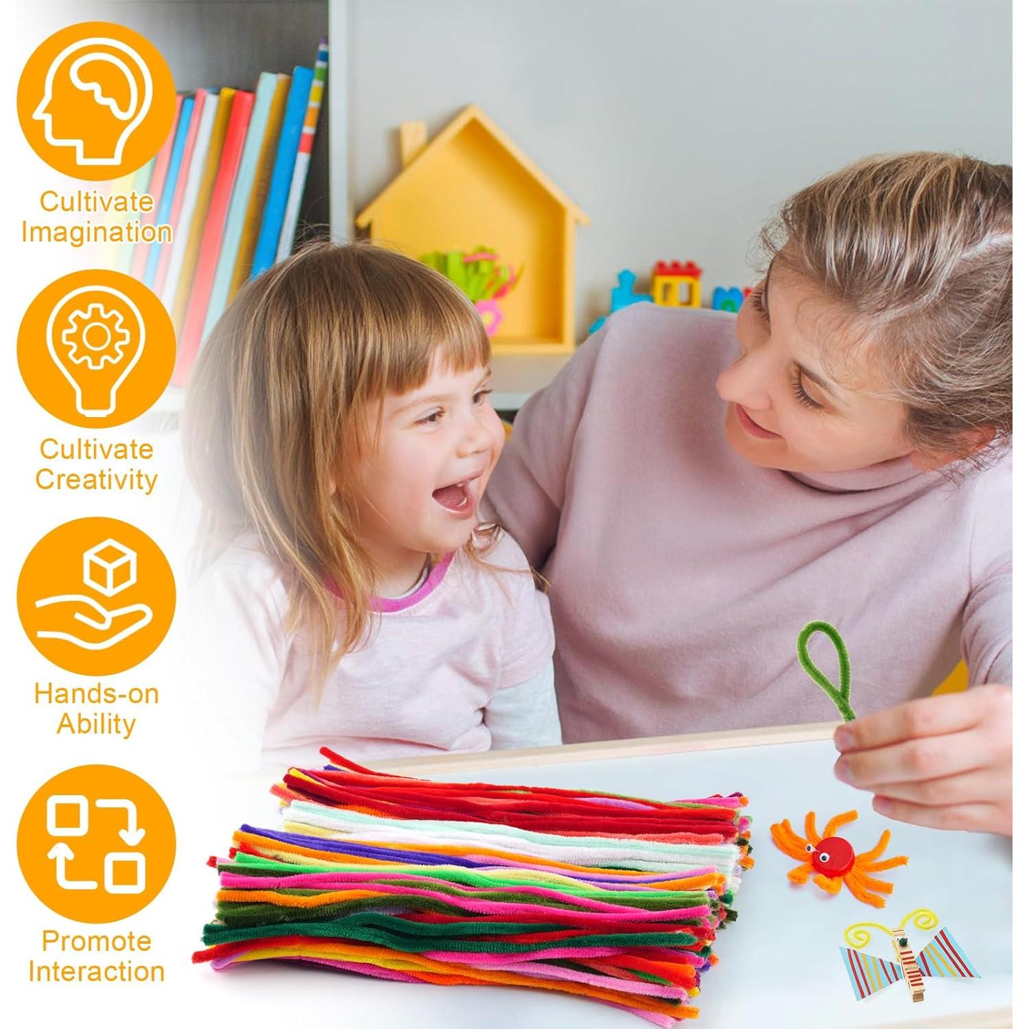 300 Limpiapipas Multicolor Opvixi 30 cm x 6 mm para Manualidades