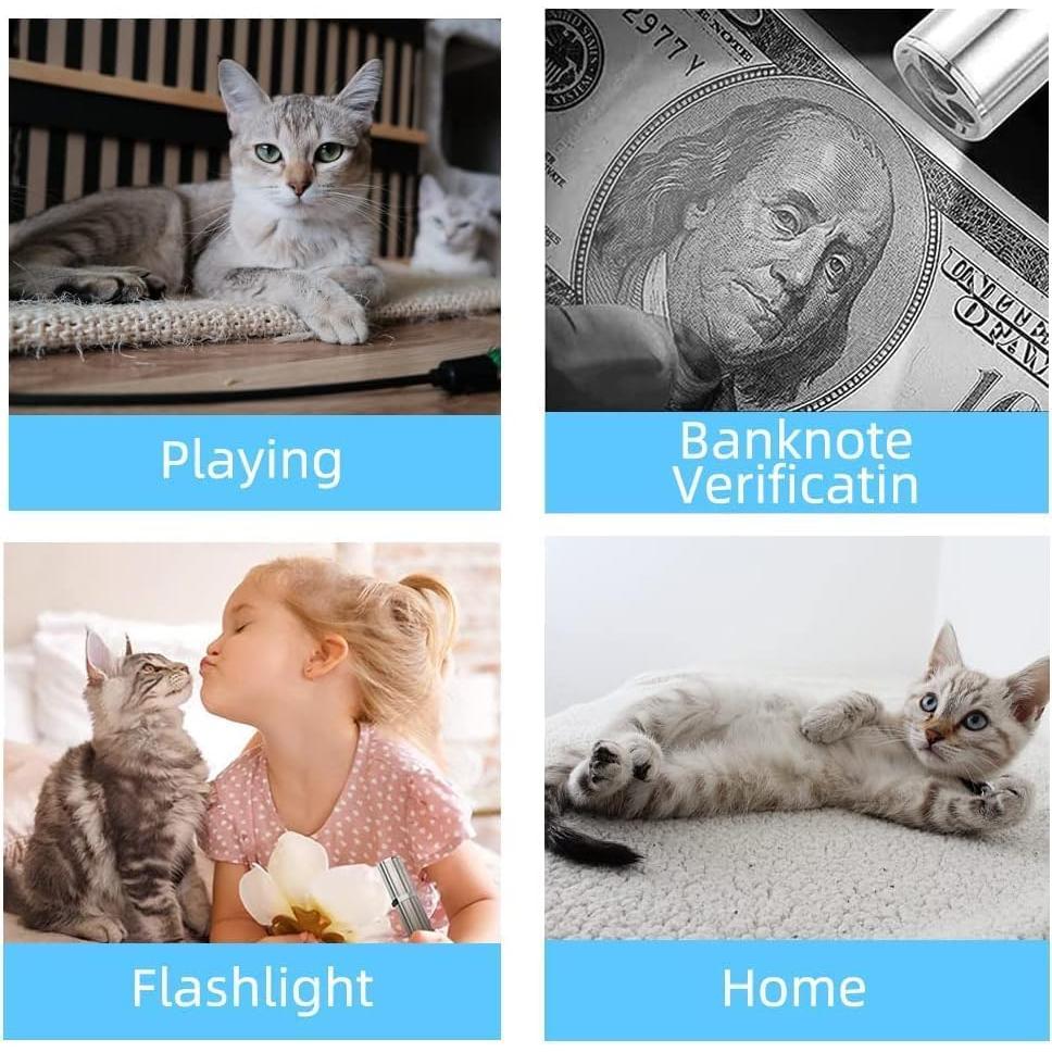 Puntero Láser para Gatos Gris - Juguete Interactivo Recargable