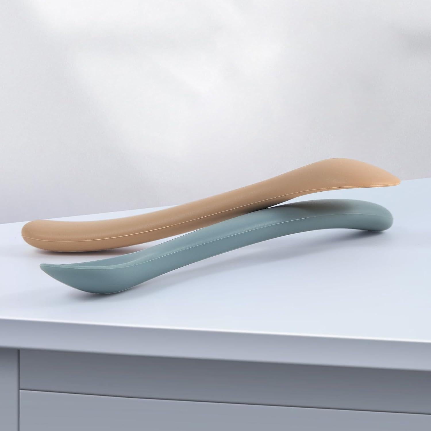 Cucharas de Silicona para Bebé Eascrozn - 6 Piezas, Apta para Lavavajillas