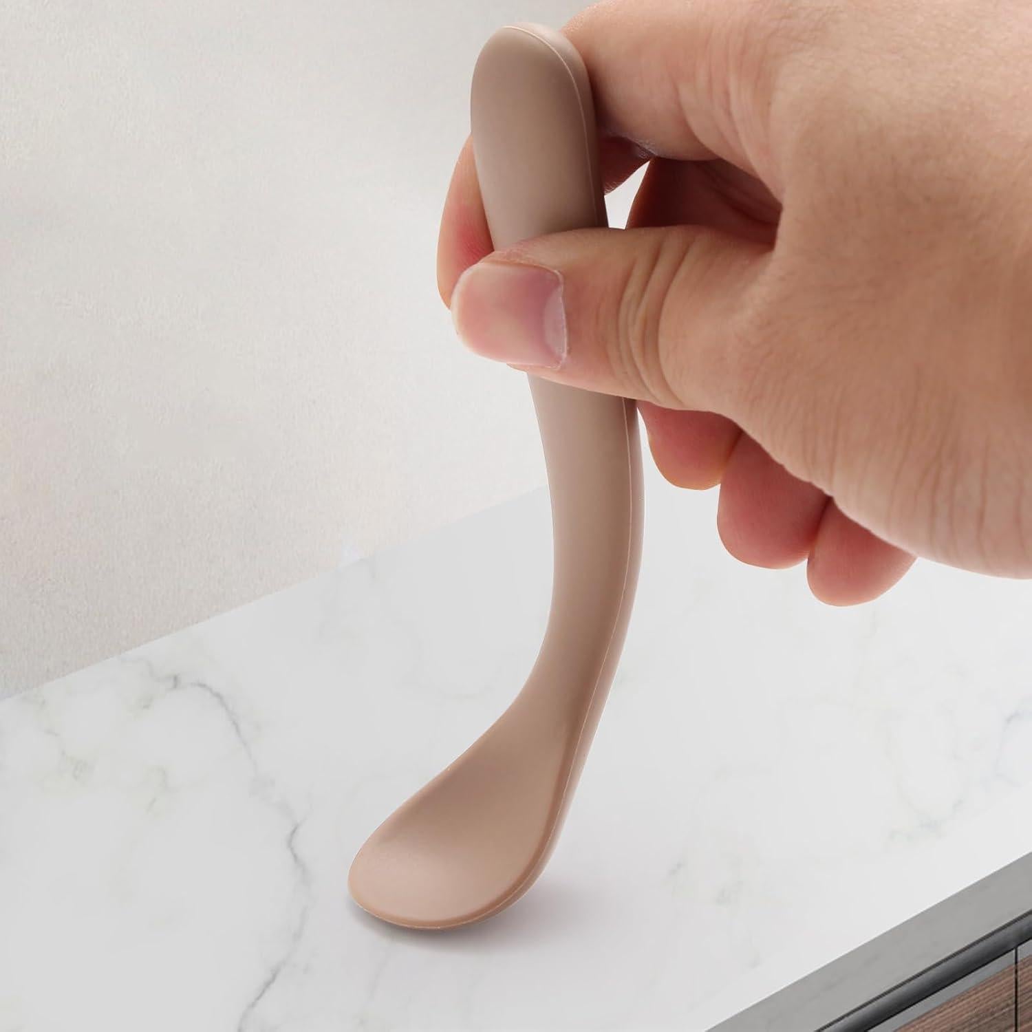 Cucharas de Silicona para Bebé Eascrozn - 6 Piezas, Apta para Lavavajillas