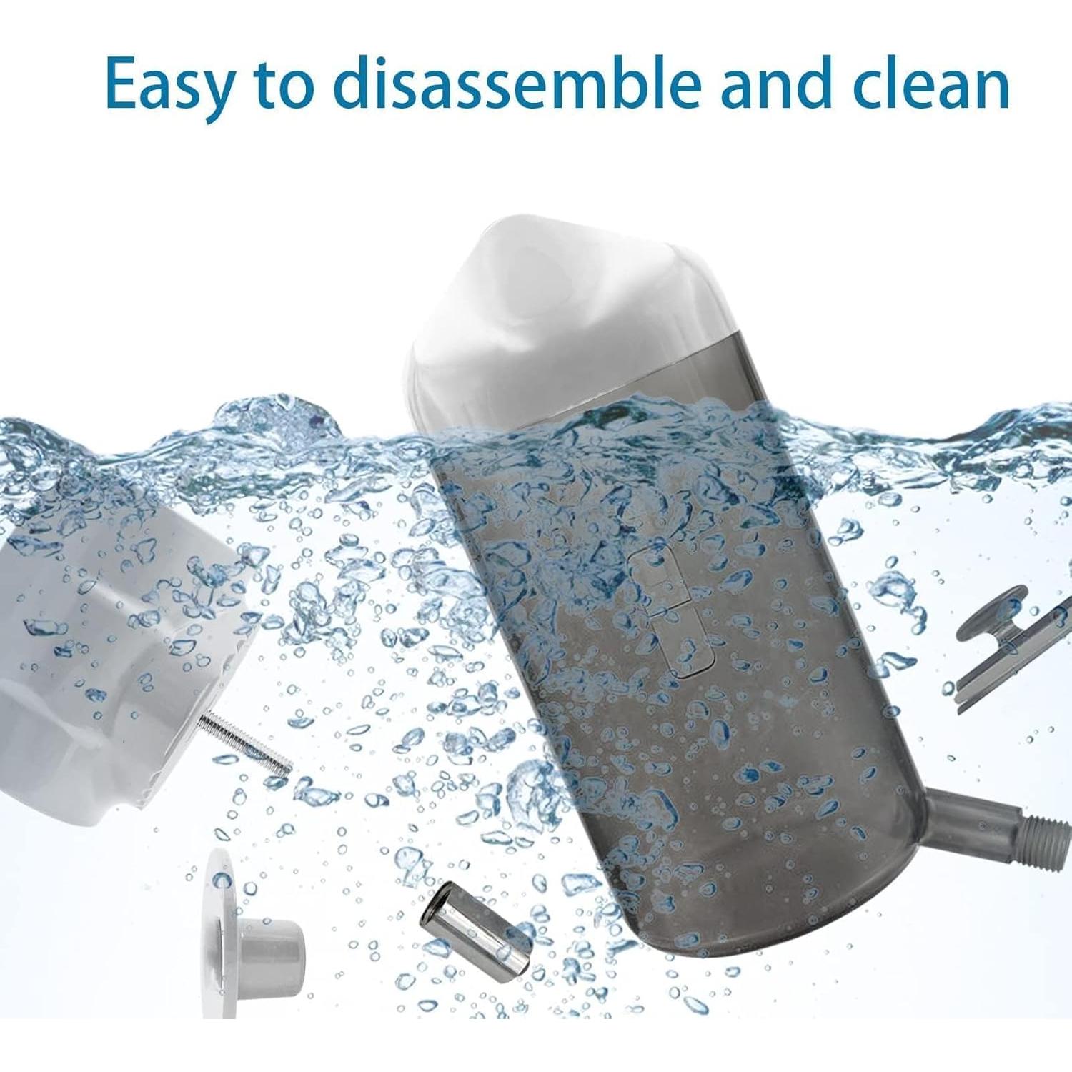 Botella de Agua para Mascotas Septillar 500ml Gris Libre de BPA