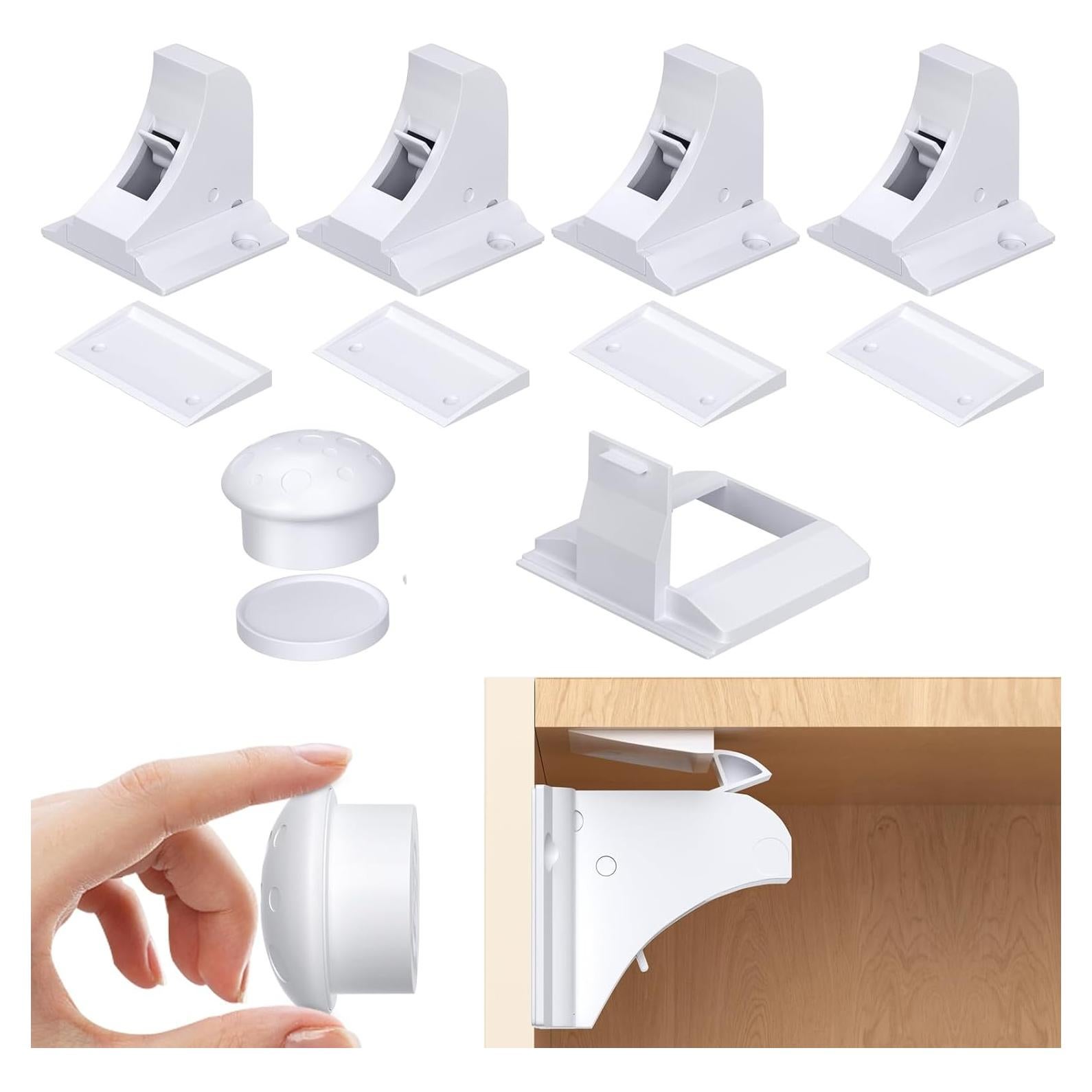 Cerraduras Magnéticas de Seguridad AOSITE para Niños 4 Pack