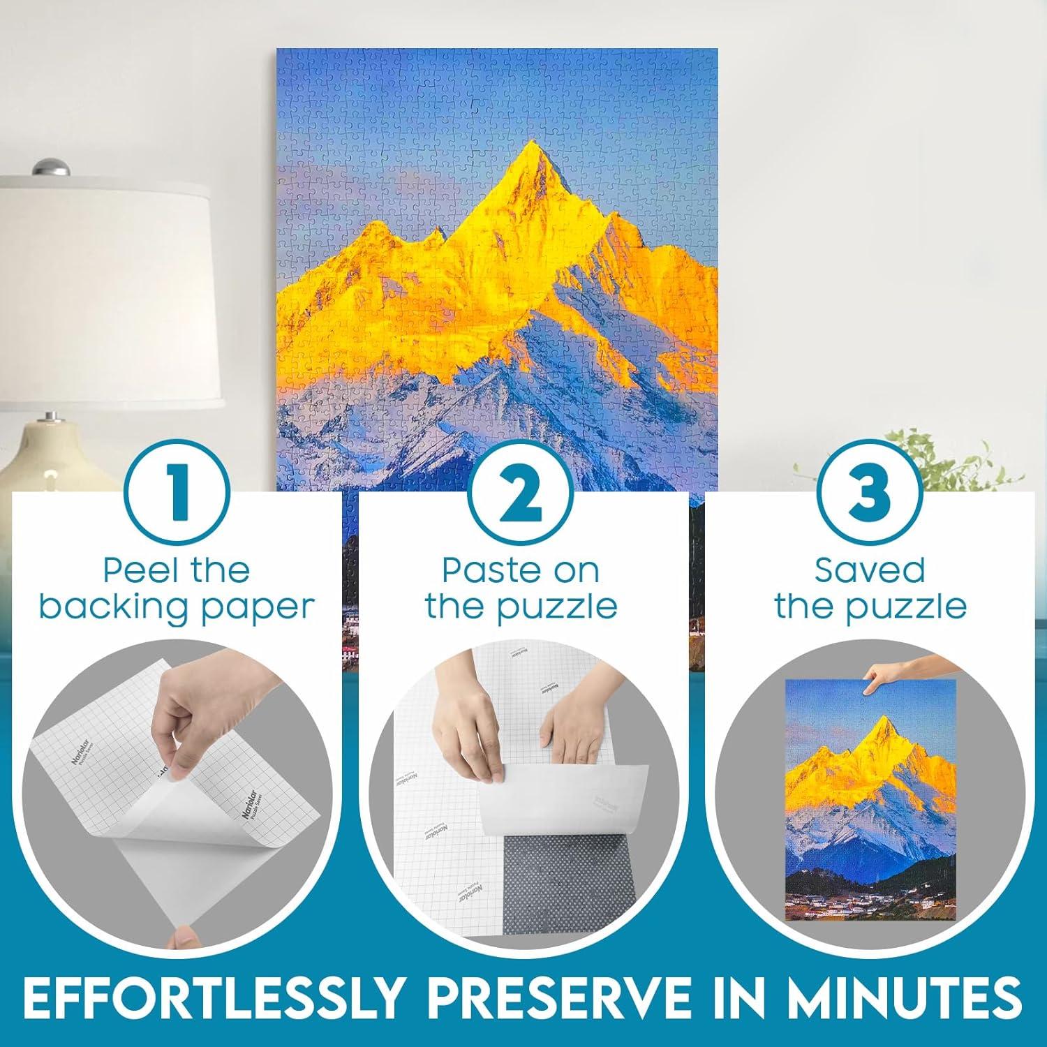 Hojas de Pegamento para Puzzles Nariolar 8 Piezas 19x26 cm