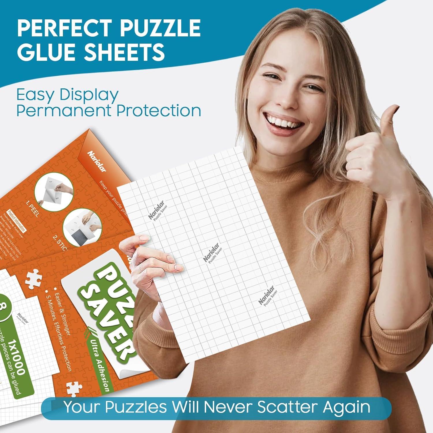 Hojas de Pegamento para Puzzles Nariolar 8 Piezas 19x26 cm