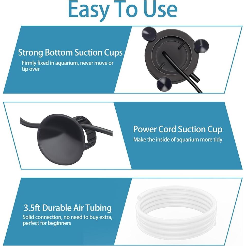 Disco Burbujeante LED para Acuario DaToo 10.4cm Multicolor