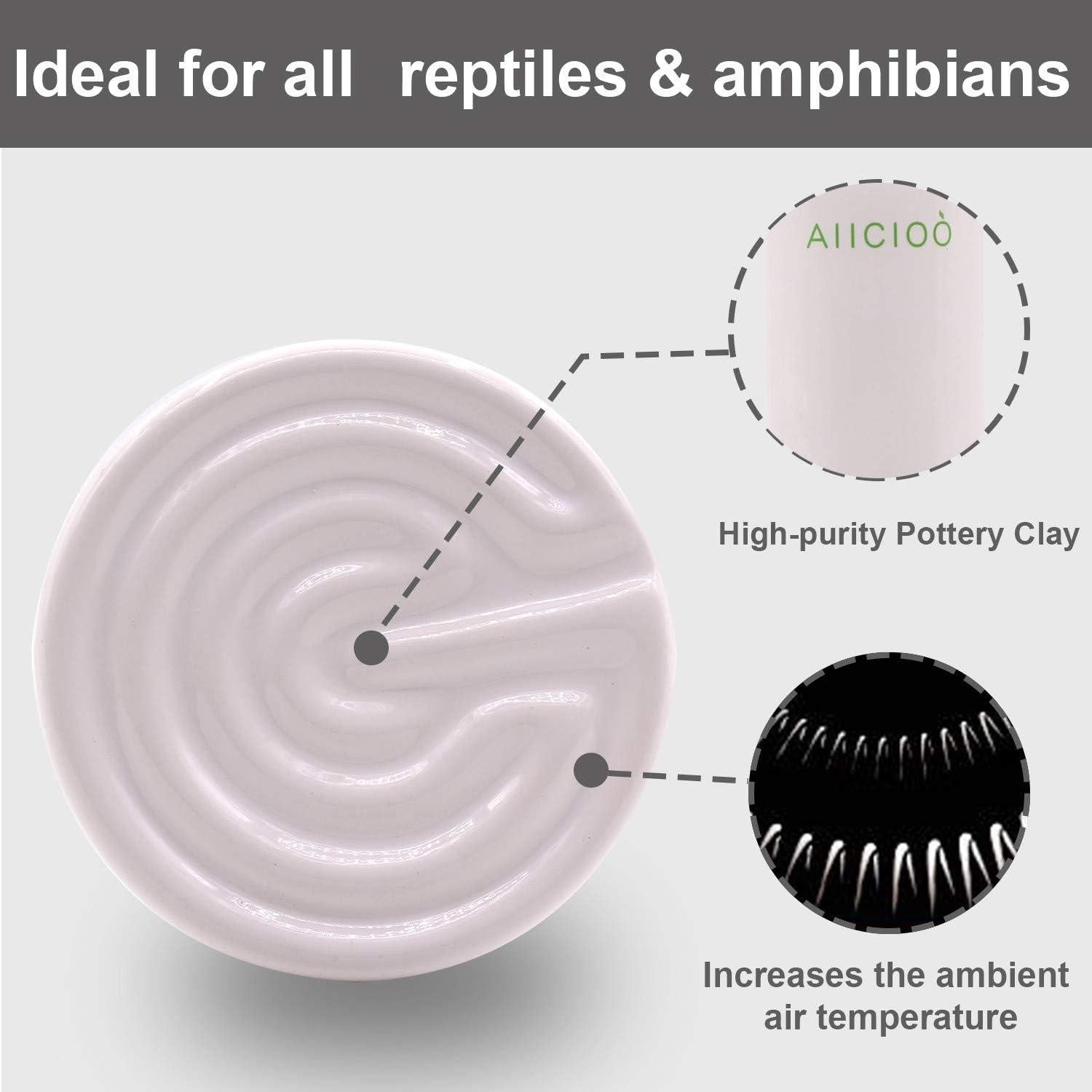 Bombilla de Calor Cerámica AIICIOO 60W para Reptiles 110V