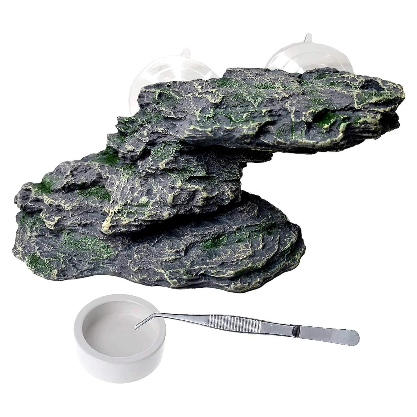 Plataforma de Sol para Tortugas PINVNBY 21x8.5x8 cm Resina