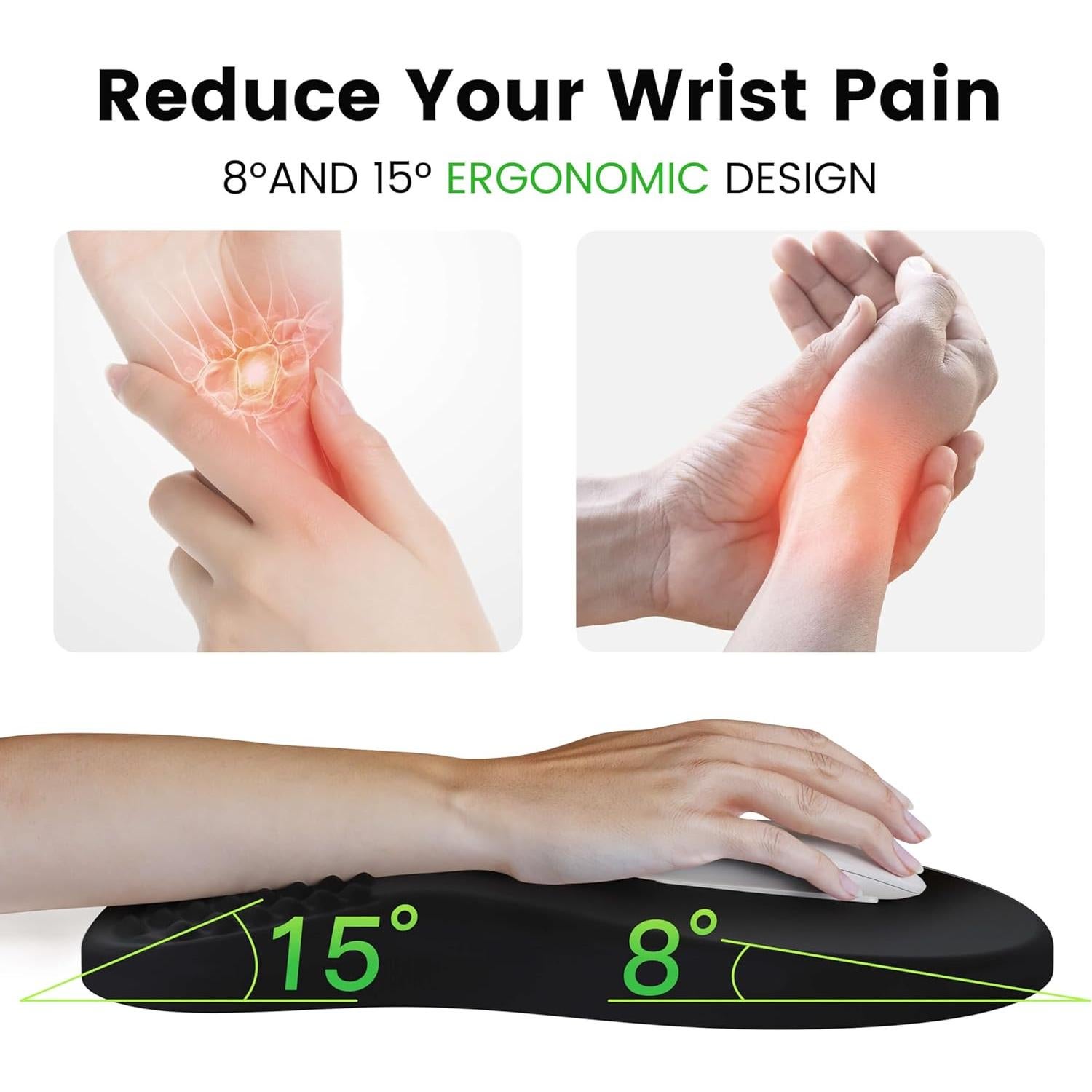 Almohadilla Ergonómica para Ratón MEKASS con Reposamuñecas