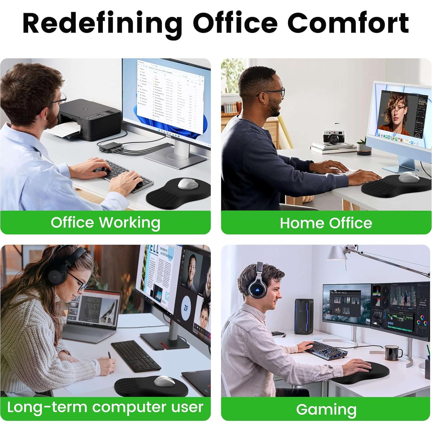 Almohadilla Ergonómica para Ratón MEKASS con Reposamuñecas