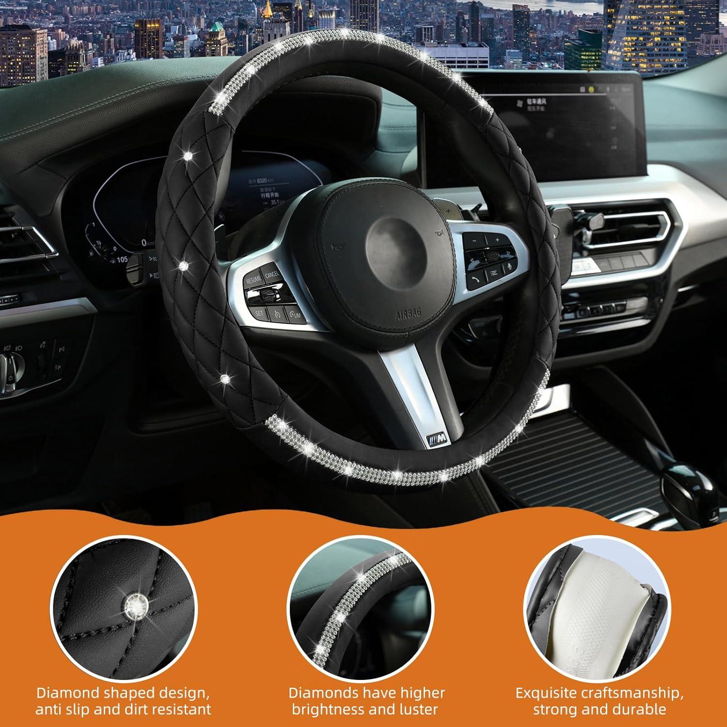 Cubierta de Volante Antideslizante LANPU SURE LPFS1 37-38 cm Negro