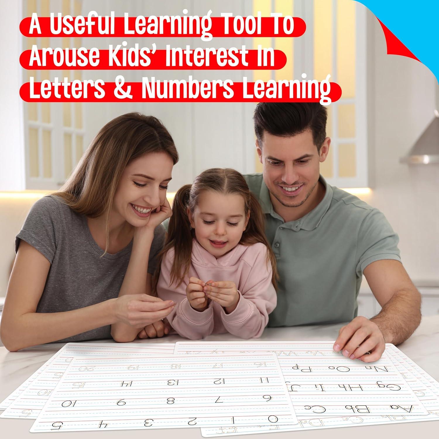 8 Pizarras Borrables Doble Cara SpriteGru para Letras y Números