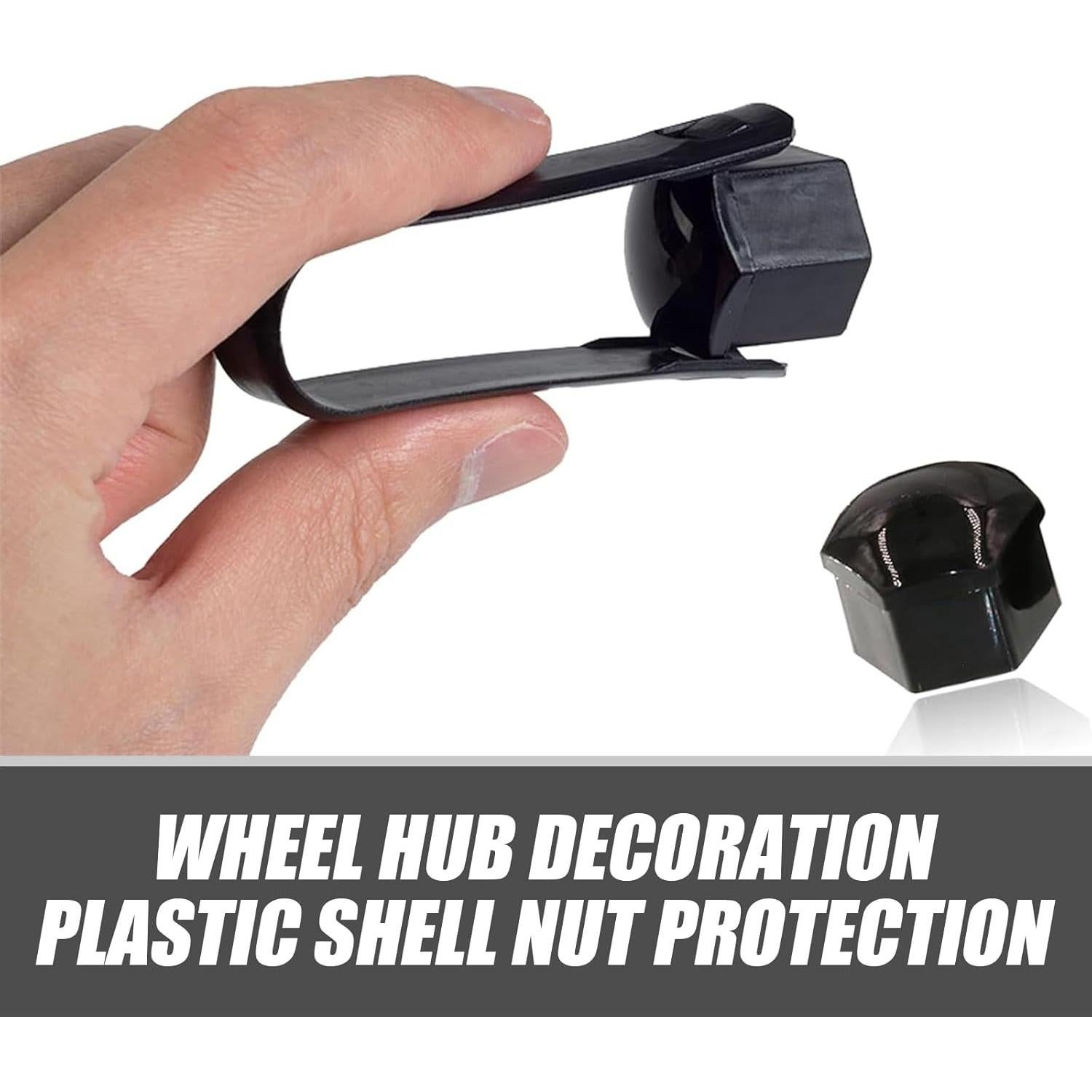 Pack 21 Tapas de Tornillo de Neumático Getfay 21mm Negro