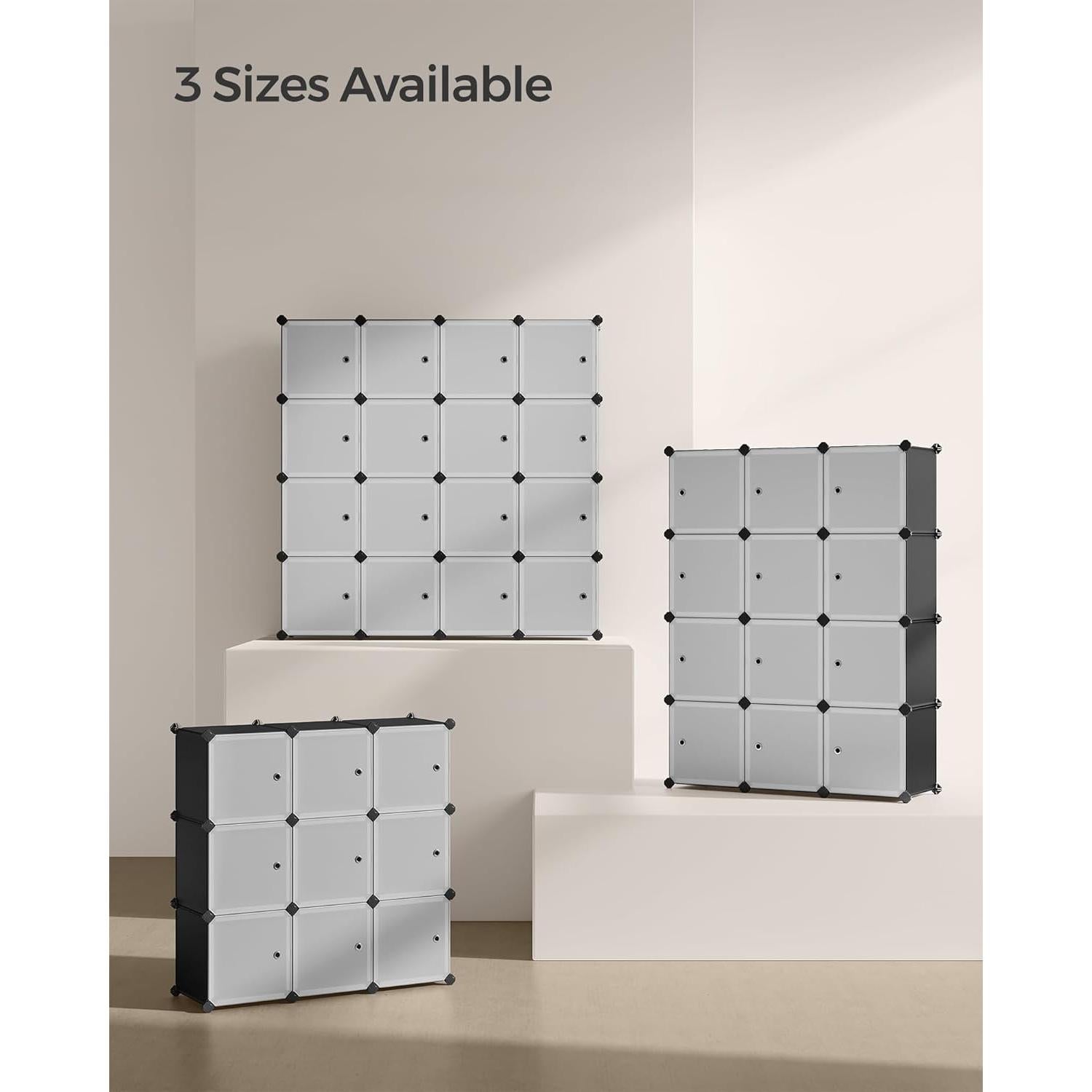 Organizador de Almacenamiento SONGMICS 9 Cubos Plástico Negro y Blanco