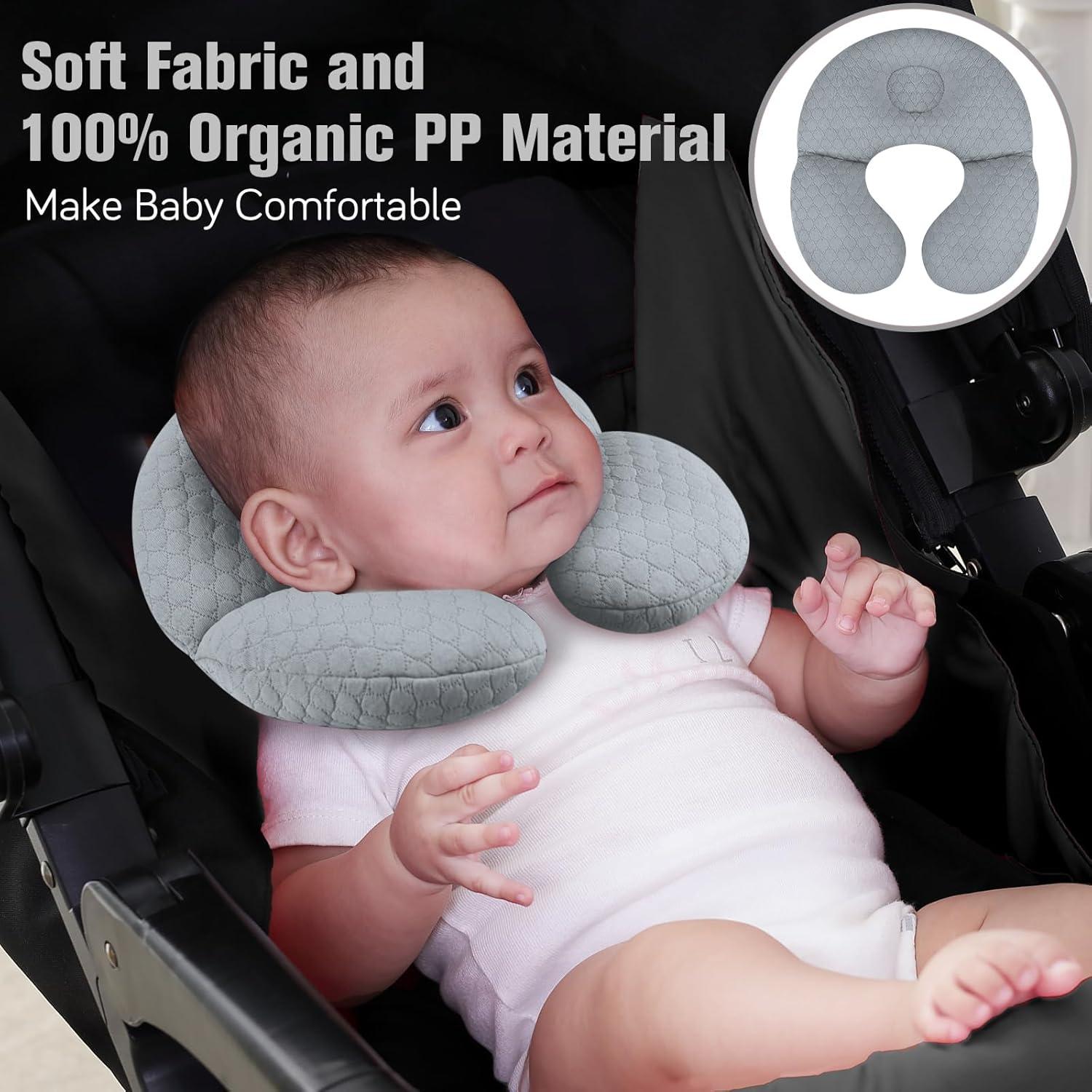 Almohada de Viaje para Bebés KAKIBLIN Gris Soporte Cuello