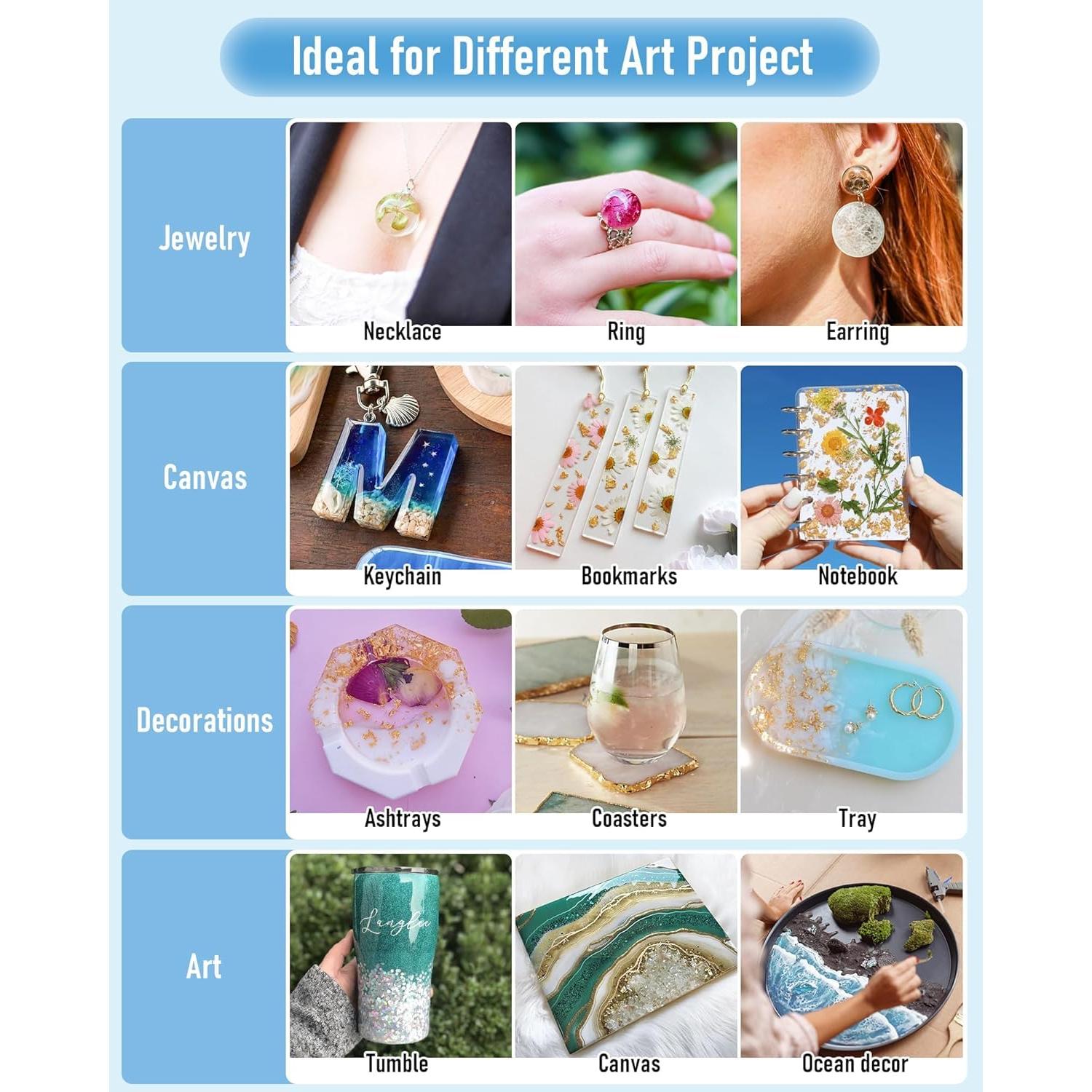 Kit de Resina UV Nicpro 200g - Pegamento Cristal Claro