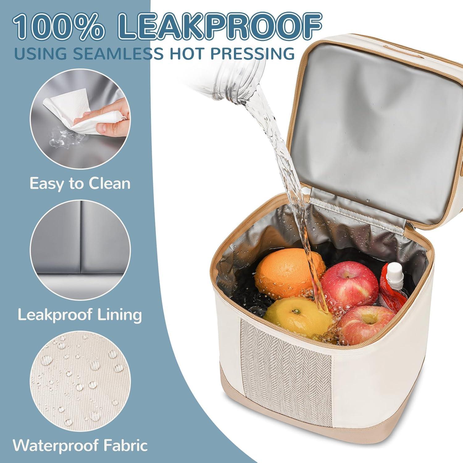 Bolsa de Enfriamiento de Leche Materna Mancro Beige - Aislada, 6 Biberones