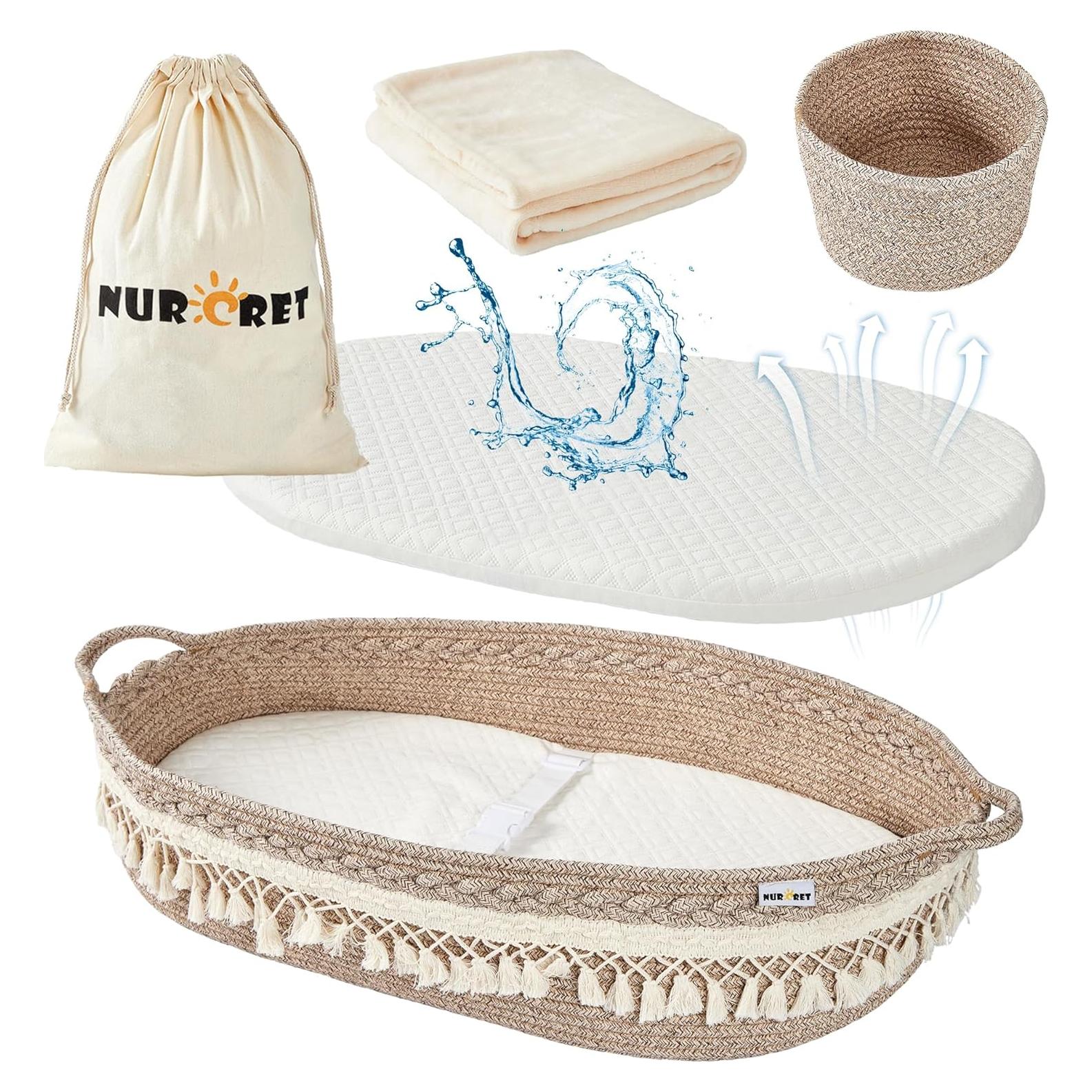 Cesta para Cambiar Bebés Nurcret Plegable 75x41x15 cm Marrón