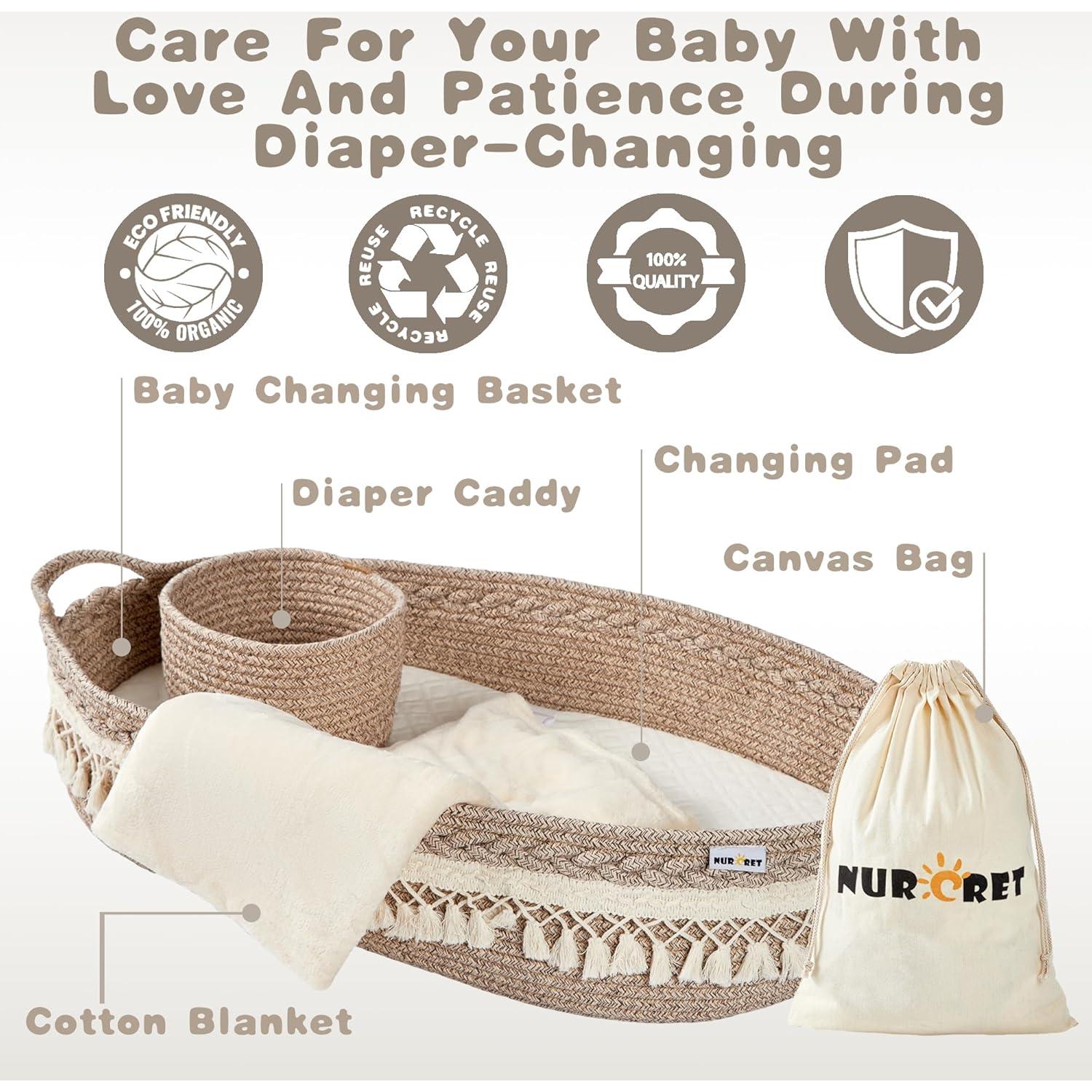 Cesta para Cambiar Bebés Nurcret Plegable 75x41x15 cm Marrón