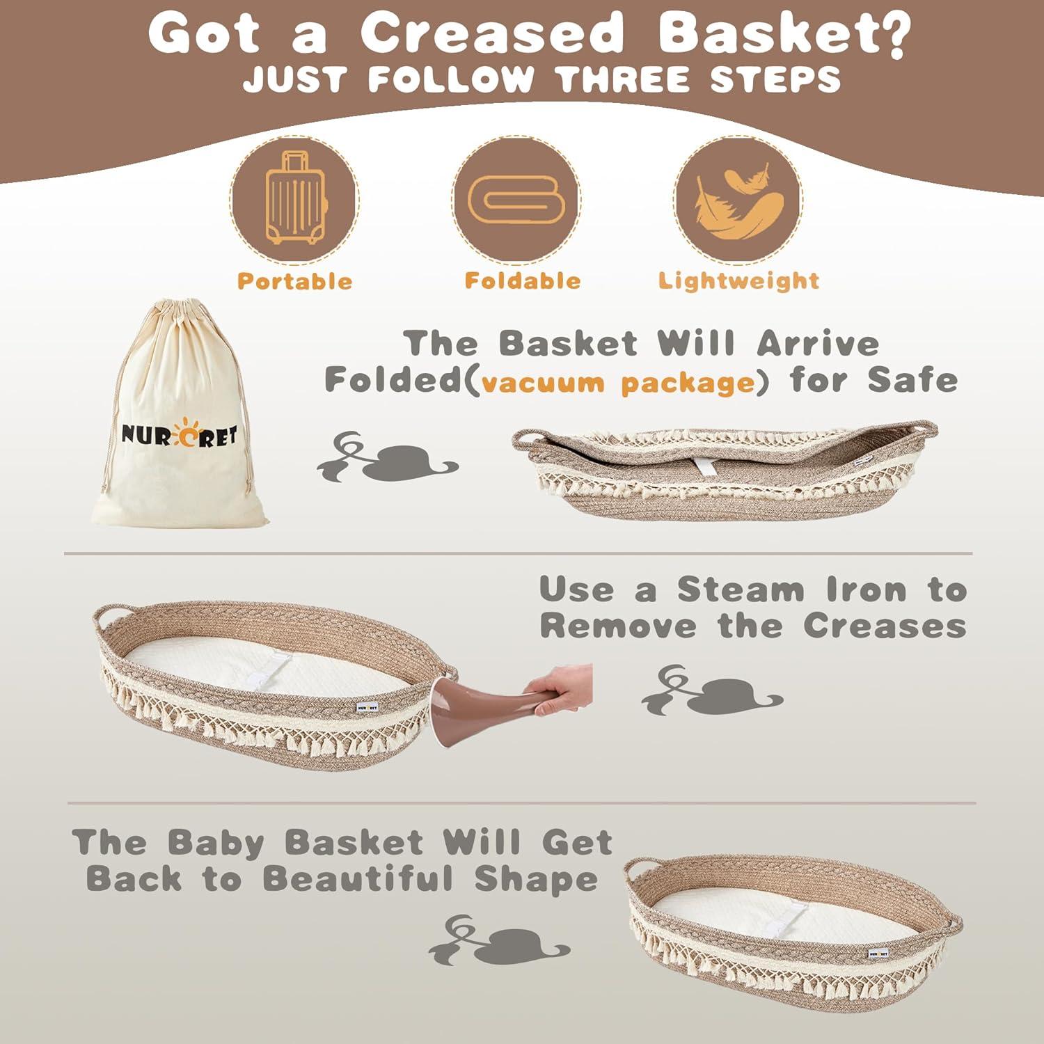 Cesta para Cambiar Bebés Nurcret Plegable 75x41x15 cm Marrón