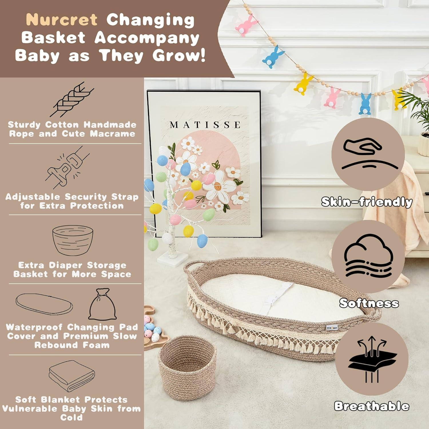 Cesta para Cambiar Bebés Nurcret Plegable 75x41x15 cm Marrón