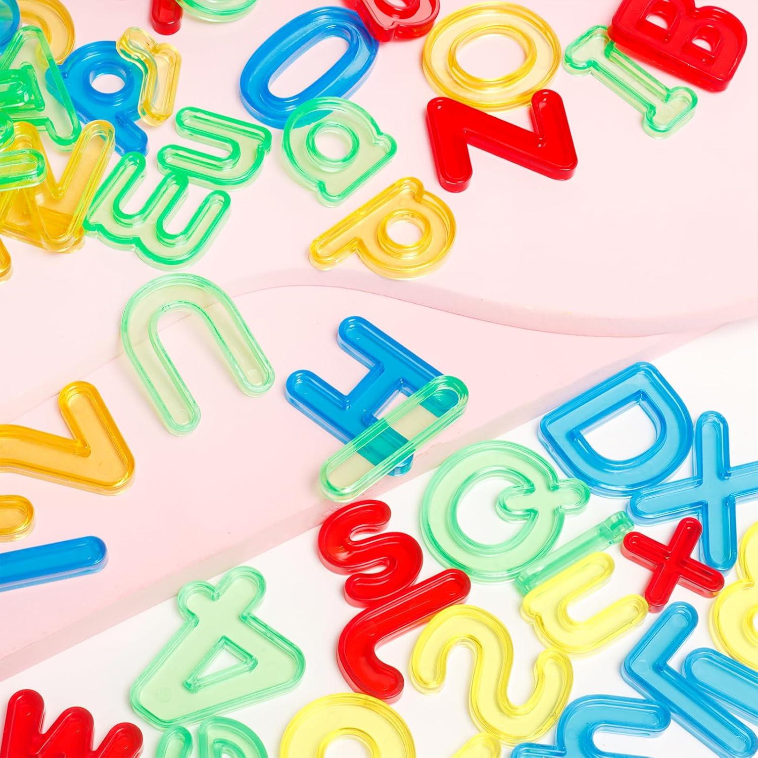 Letras y Números de Plástico Bbiamsleep 134 Pcs Multicolor