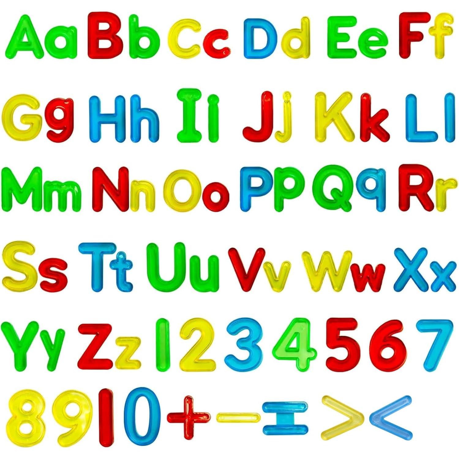 Letras y Números de Plástico Bbiamsleep 134 Pcs Multicolor
